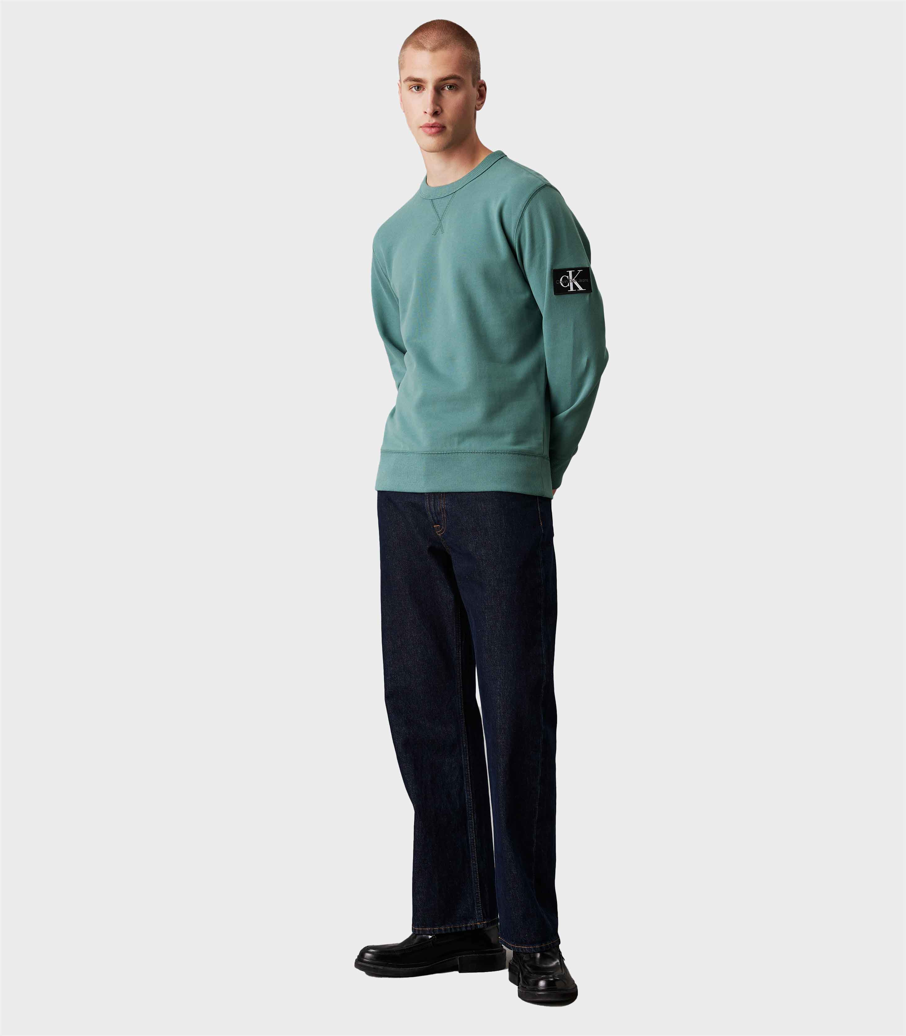 Calvin Klein Jeans - Men's Cotton Terry Badge Sweatshirt - Image 11