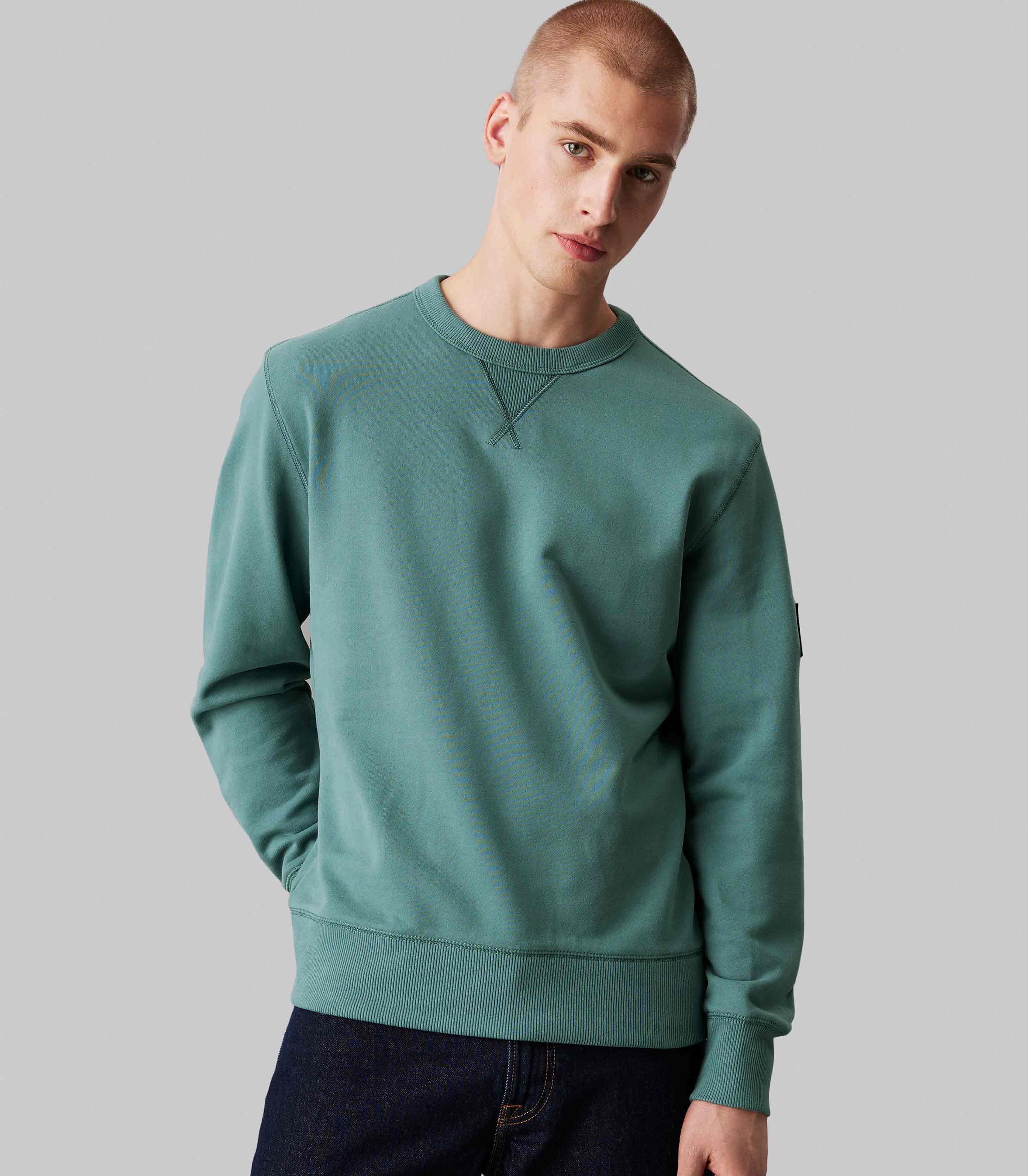 Calvin Klein Jeans - Men's Cotton Terry Badge Sweatshirt - Image 15