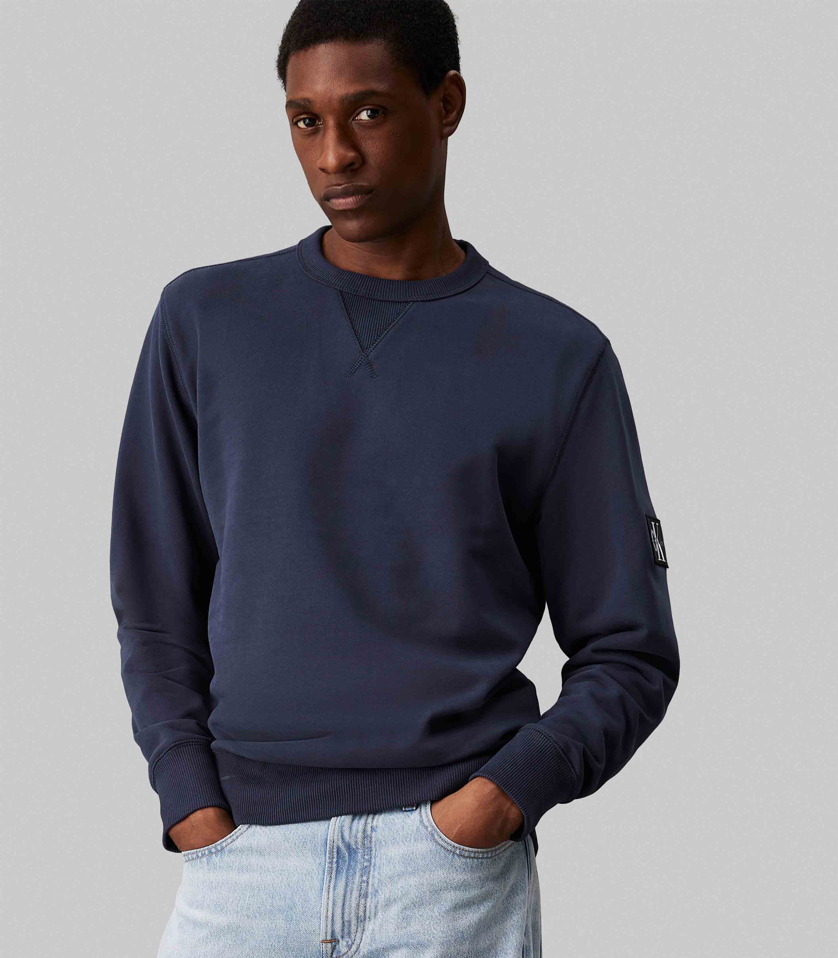 Calvin Klein Jeans - Men's Cotton Terry Badge Sweatshirt - Image 9