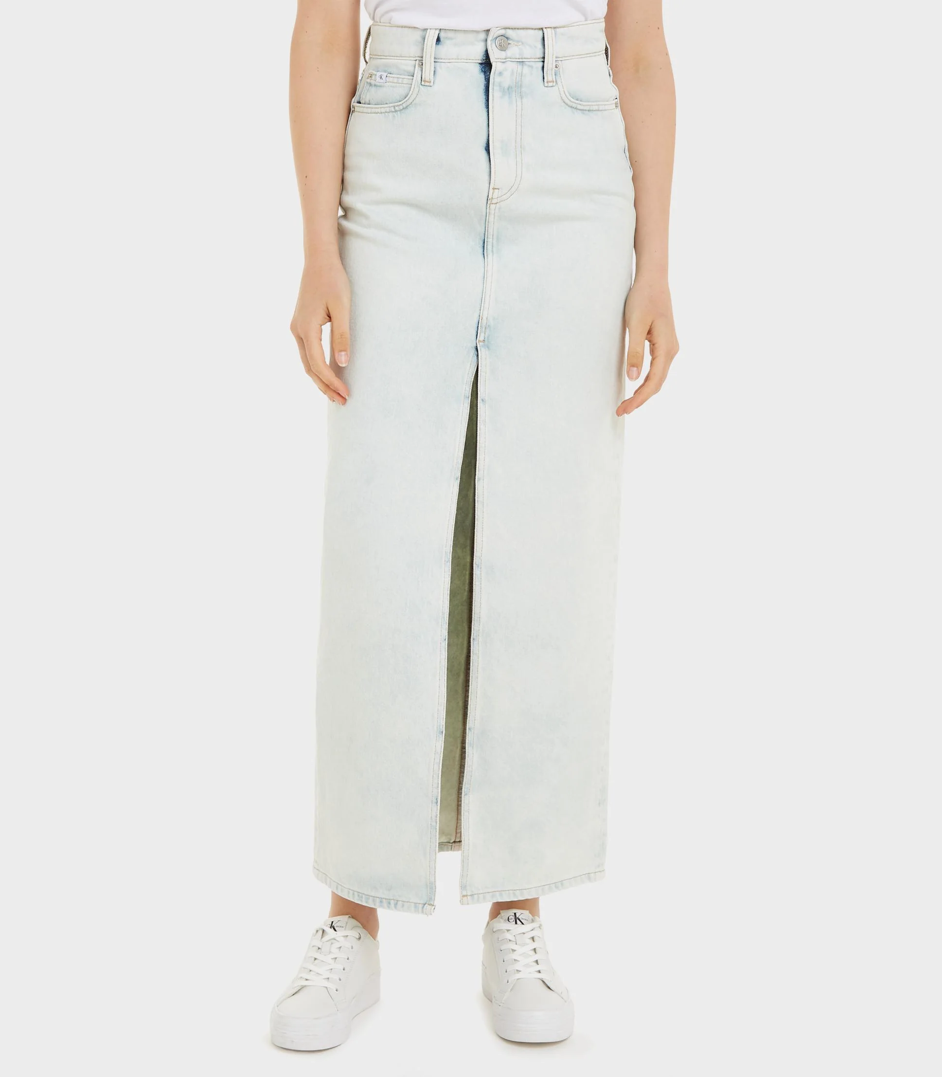 Calvin Klein Jeans - Front Split Maxi Denim Skirt Regular Fit - Image 6