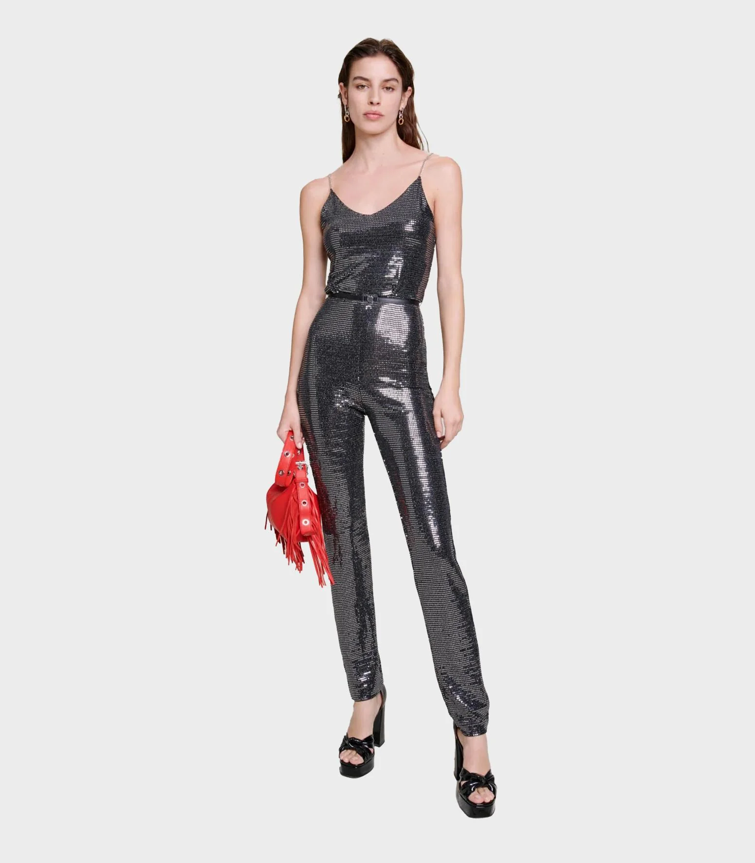 Maje - Sequinned Jumpsuit - Image 6