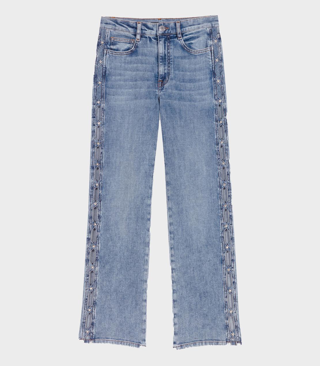 Maje - Straight-Leg Jeans With Lace Up Side - Image 10