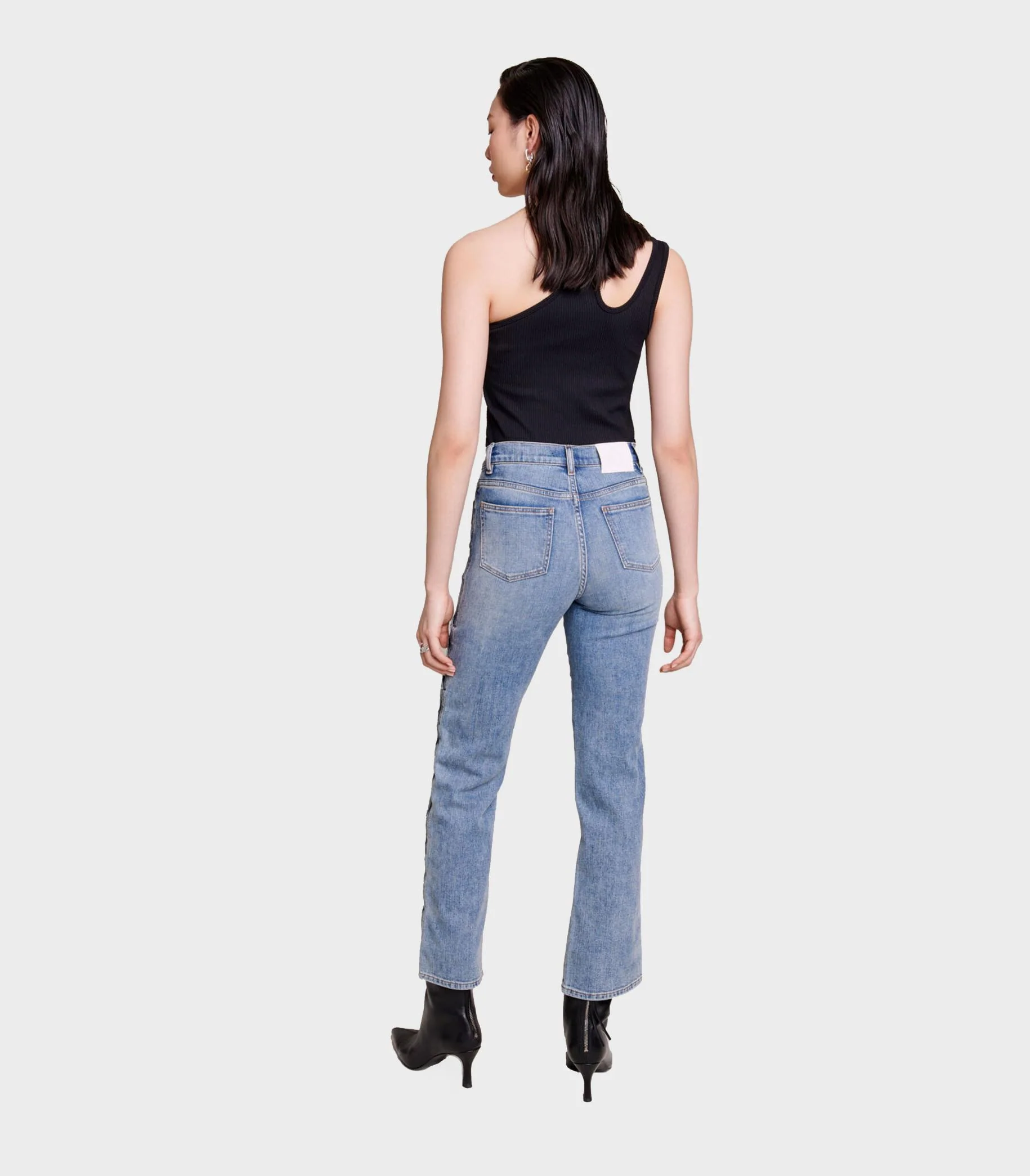 Maje - Straight-Leg Jeans With Lace Up Side - Image 11