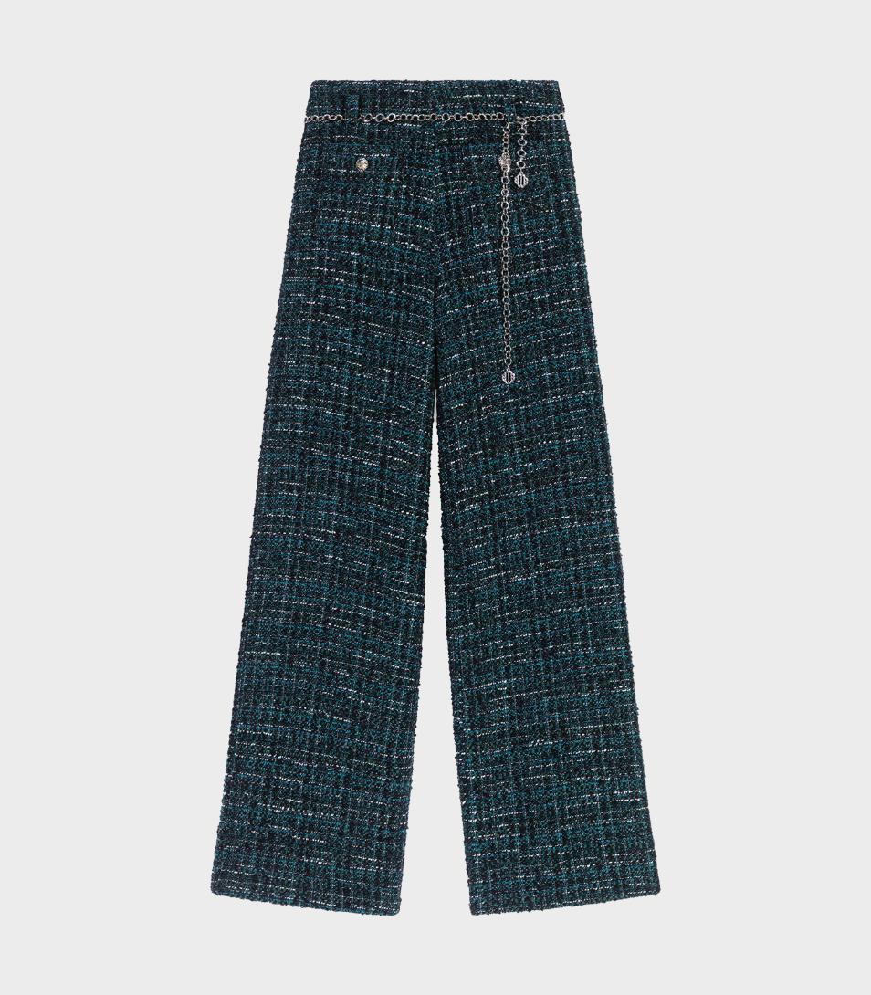 Maje - Wide-Leg Tweed Trousers - Image 2