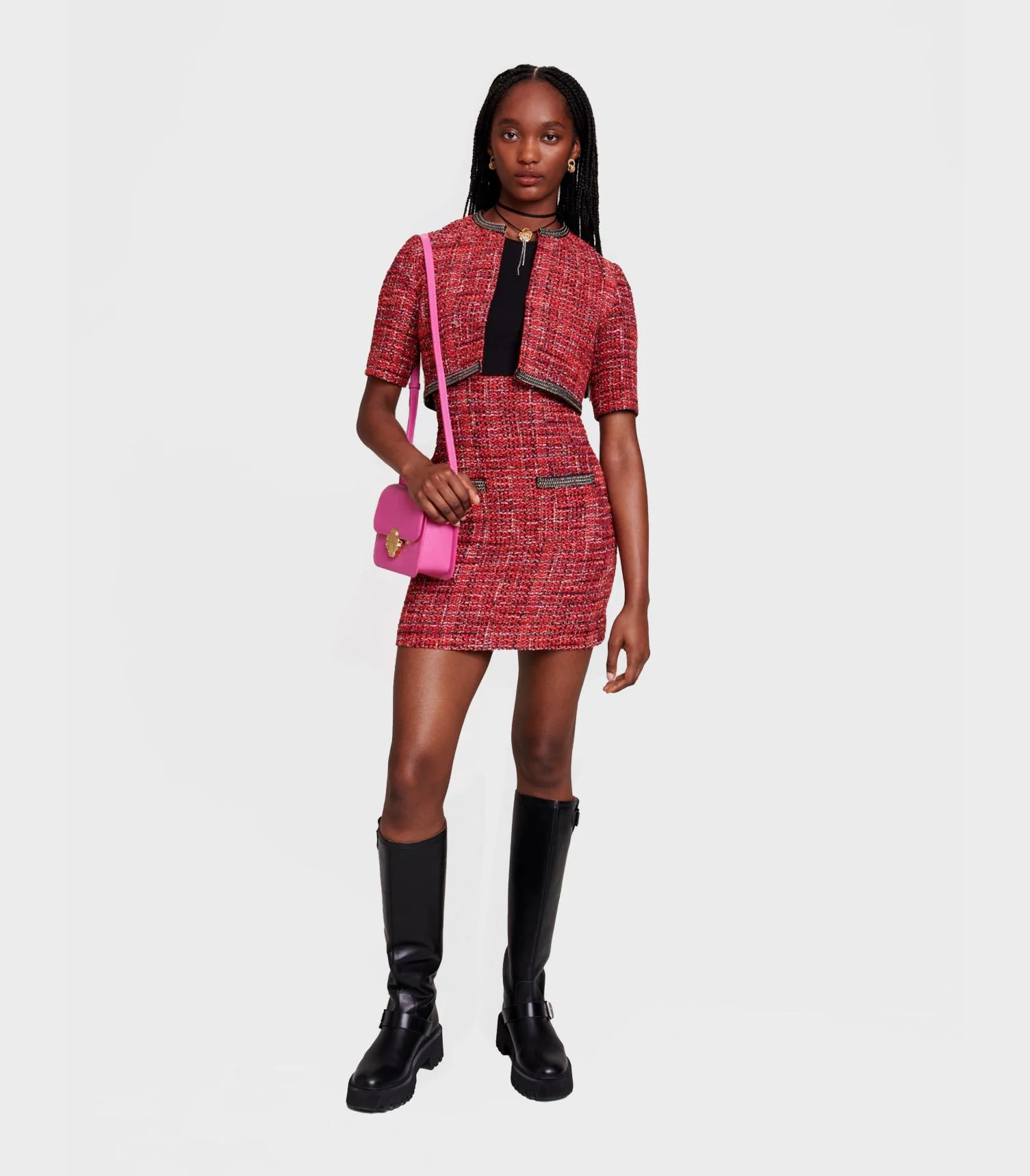 Maje - 2 In 1 Tweed Dress - Image 2