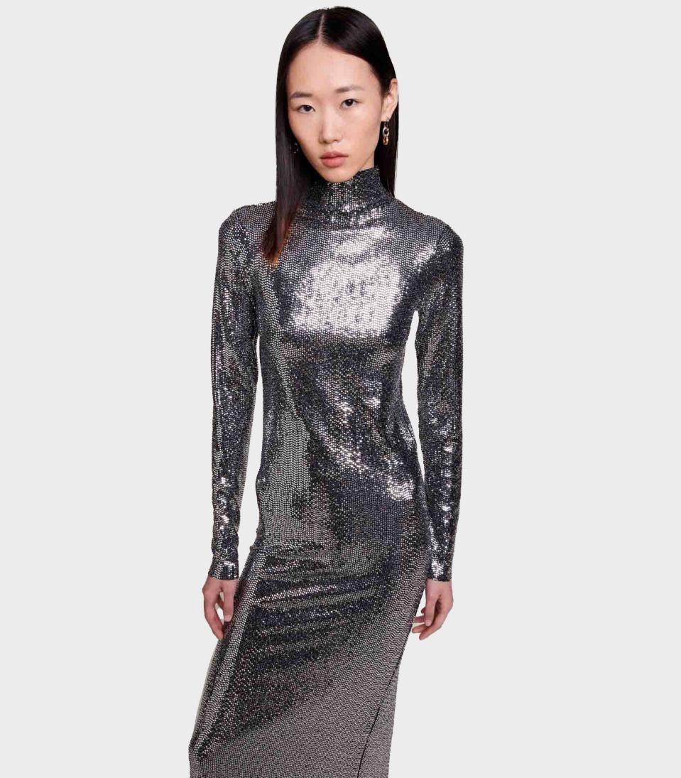 Maje - Long Glitter Dress - Image 3