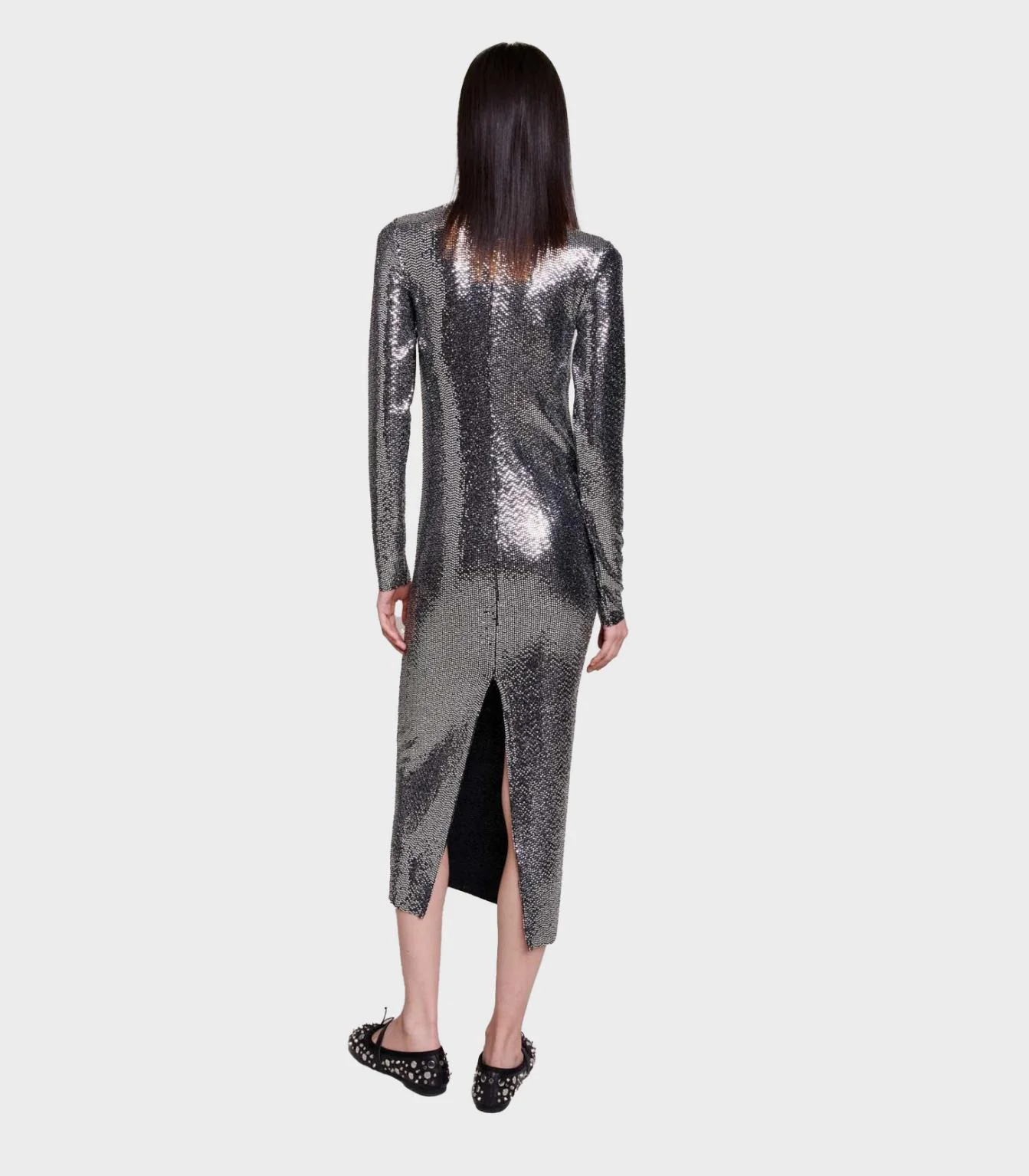 Maje - Long Glitter Dress - Image 4