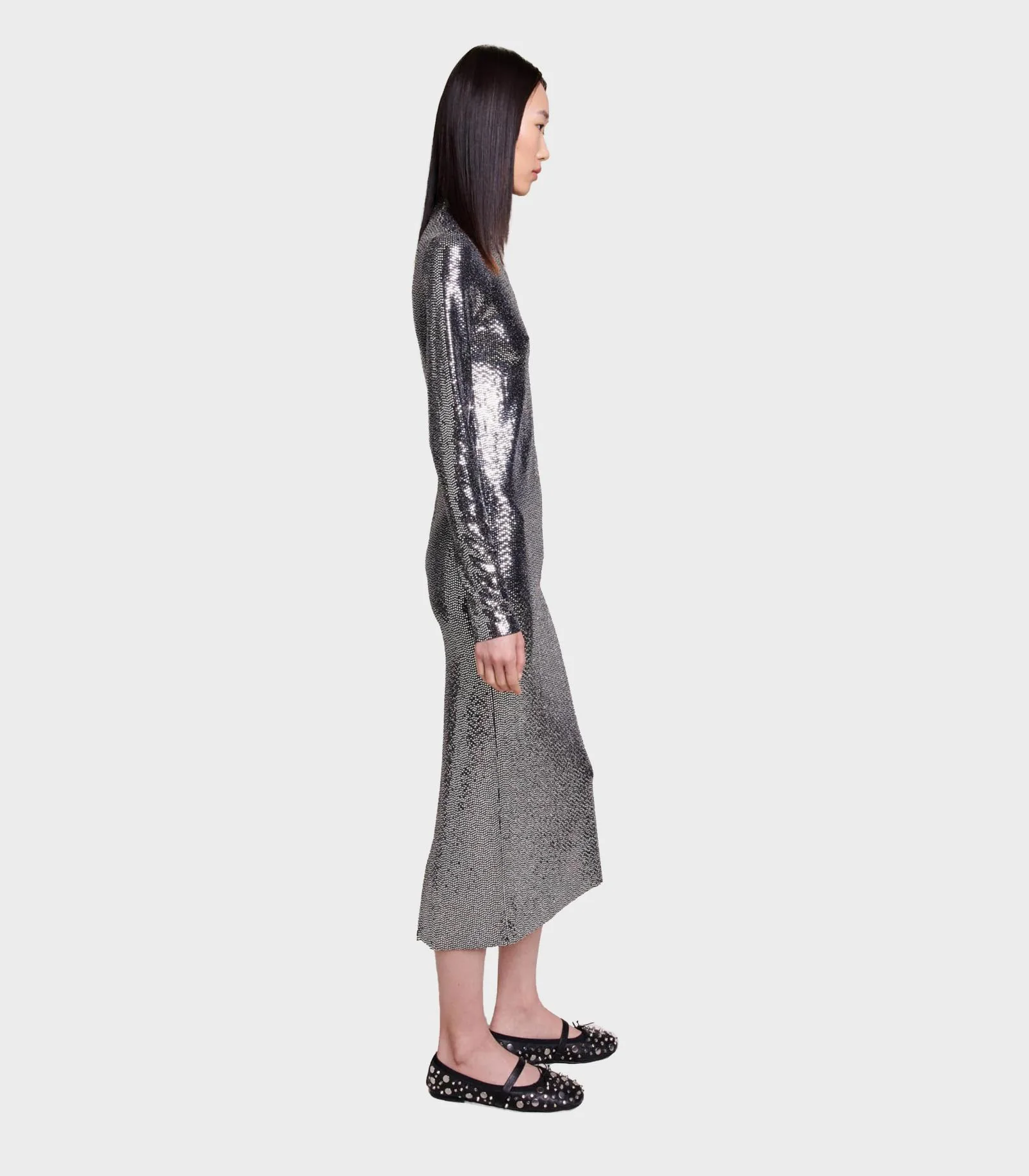 Maje - Long Glitter Dress - Image 5