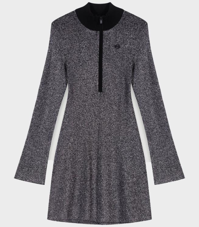 Maje - Short Glittery Knit Dress - Image 2