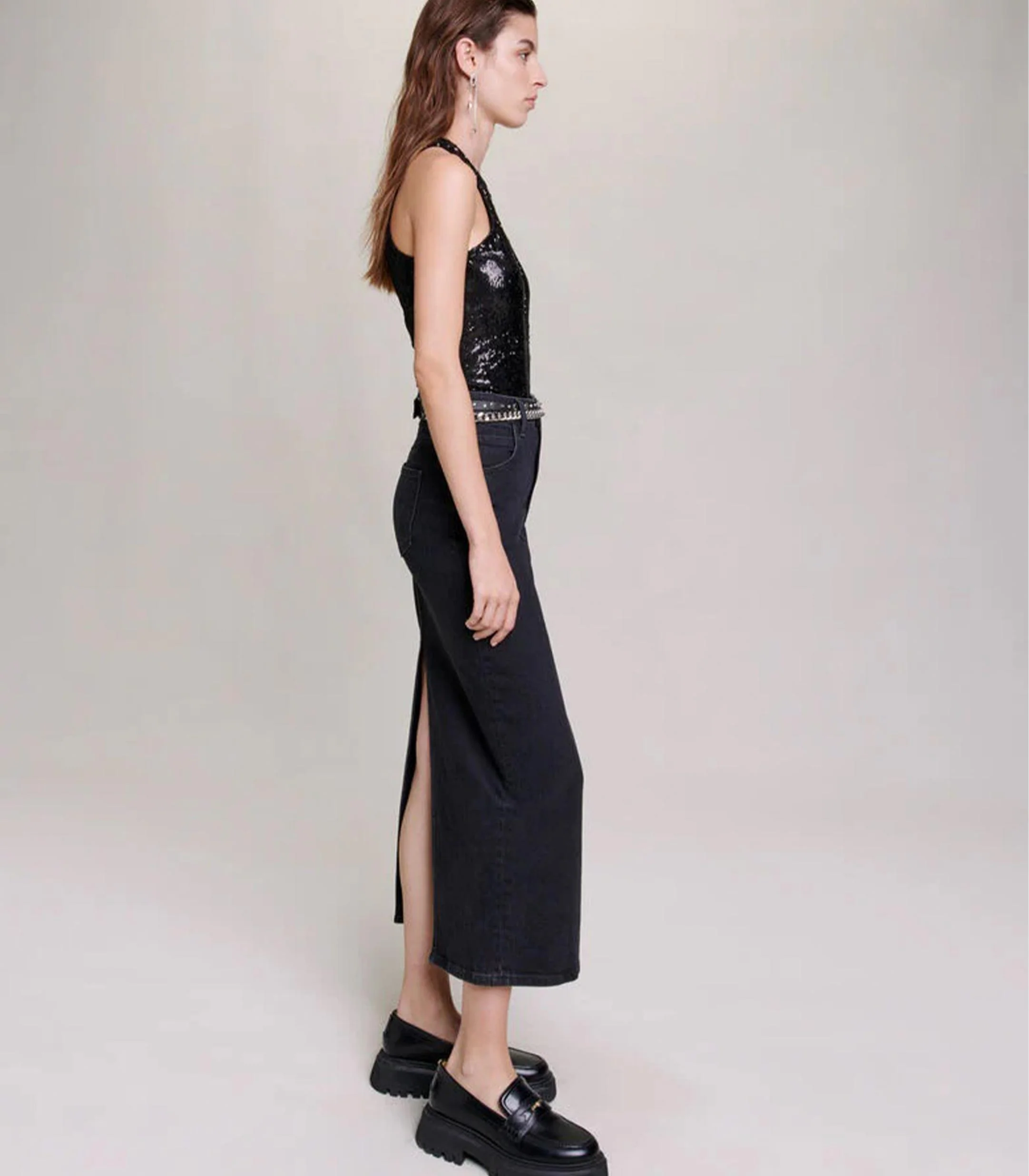 Maje - Sequinned Racerback Tank Top - Image 4