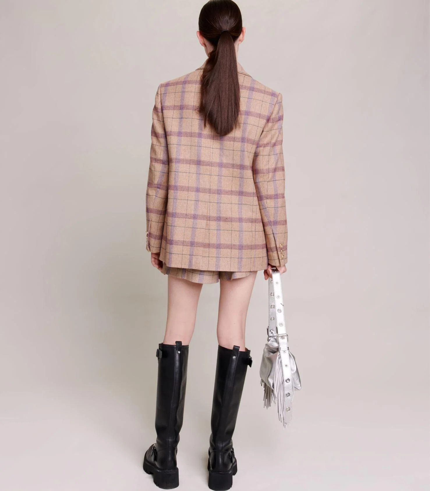 Maje - Checked Suit Jacket - Image 5