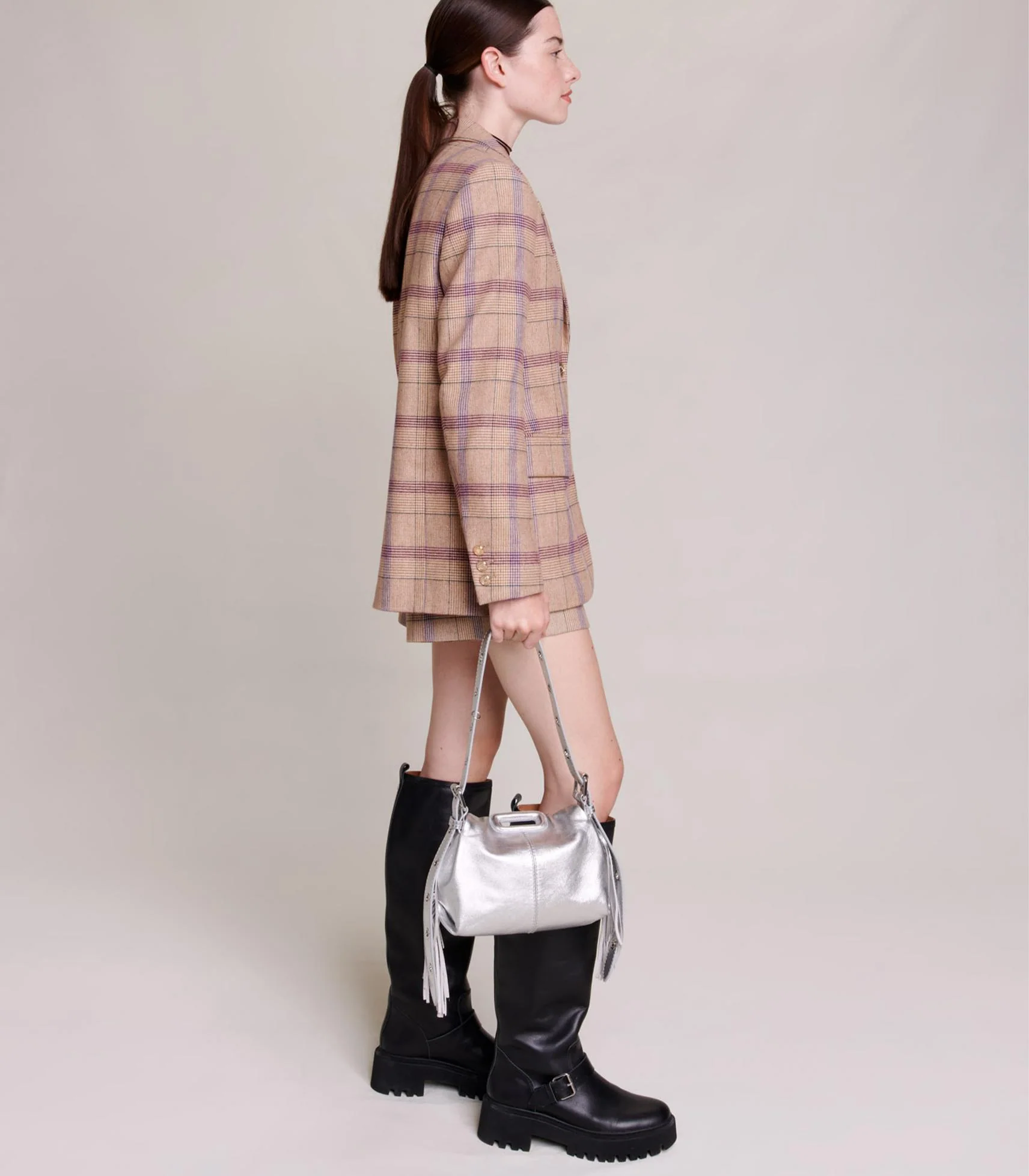 Maje - Checked Suit Jacket - Image 6