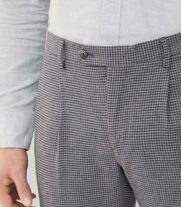 Hackett London - Slim Fit Houndstooth Trousers - Image 8