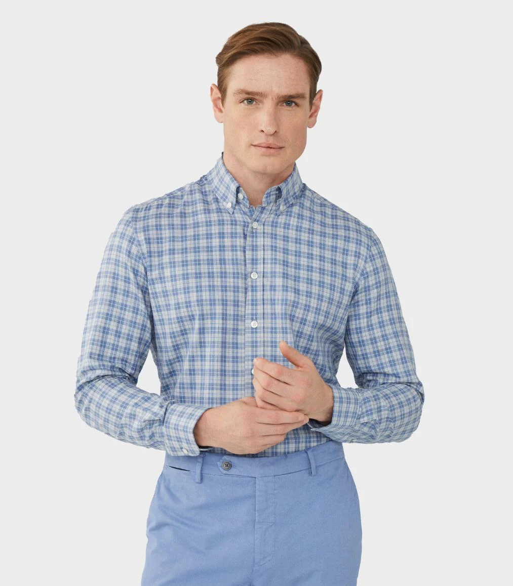 Hackett London - Men's Slim Fit Twill Check Shirt - Image 2