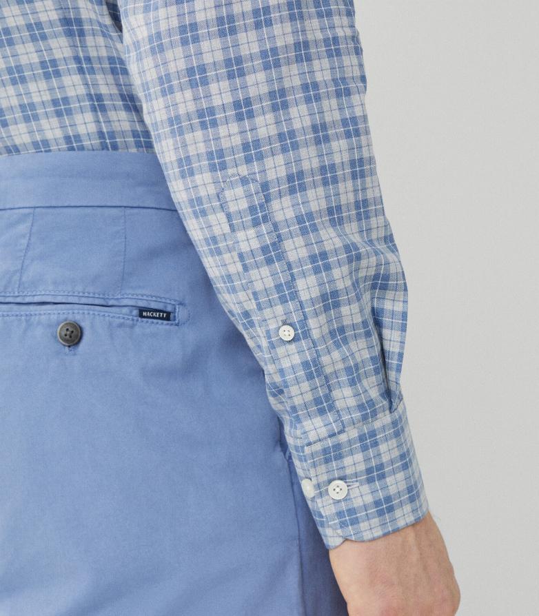 Hackett London - Men's Slim Fit Twill Check Shirt - Image 4