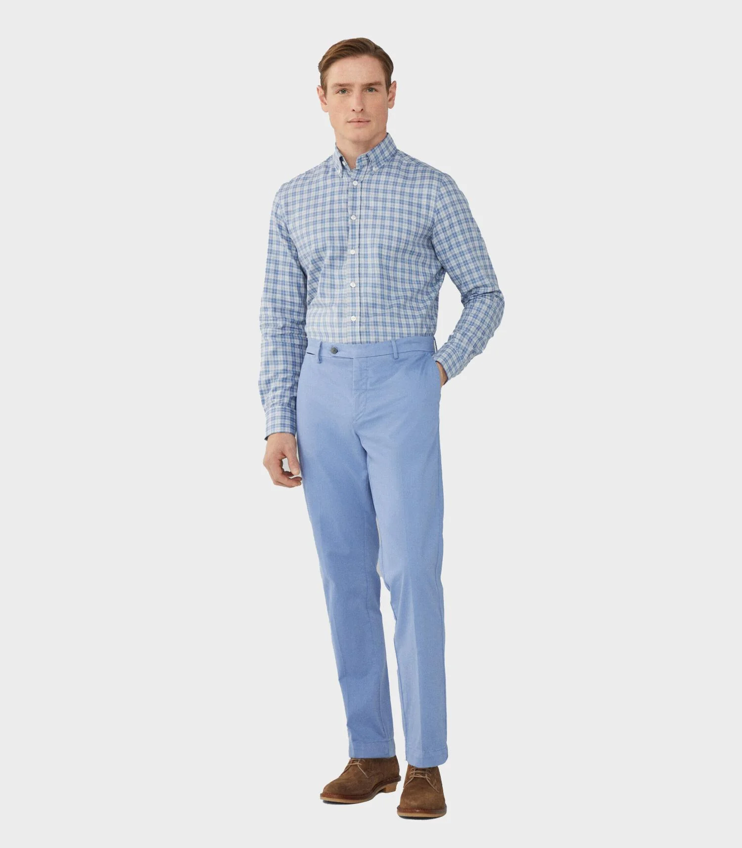 Hackett London - Men's Slim Fit Twill Check Shirt - Image 8