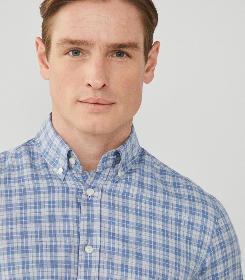 Hackett London - Men's Slim Fit Twill Check Shirt - Image 9