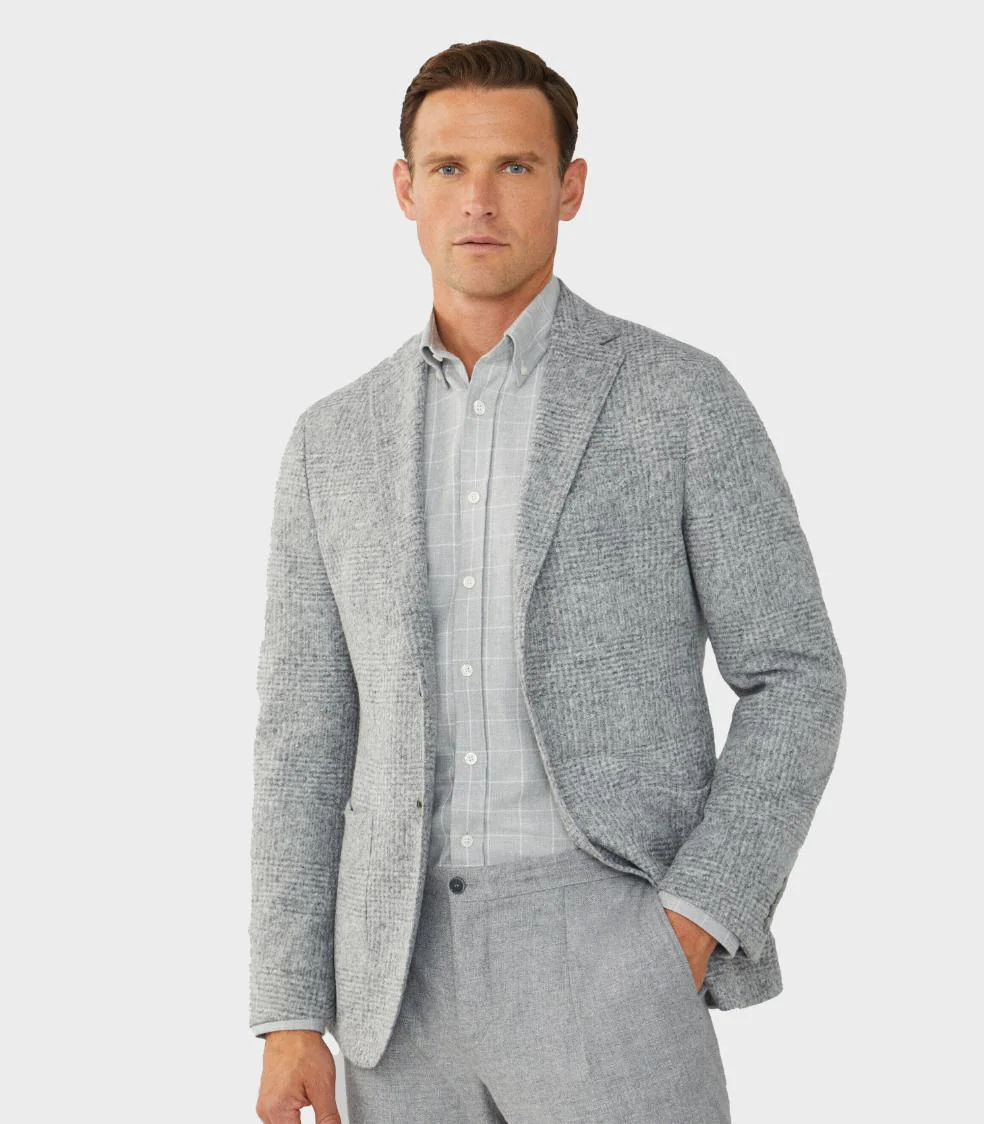 Hackett London - Men's Blazer Brushed Gchk Knit - Image 11