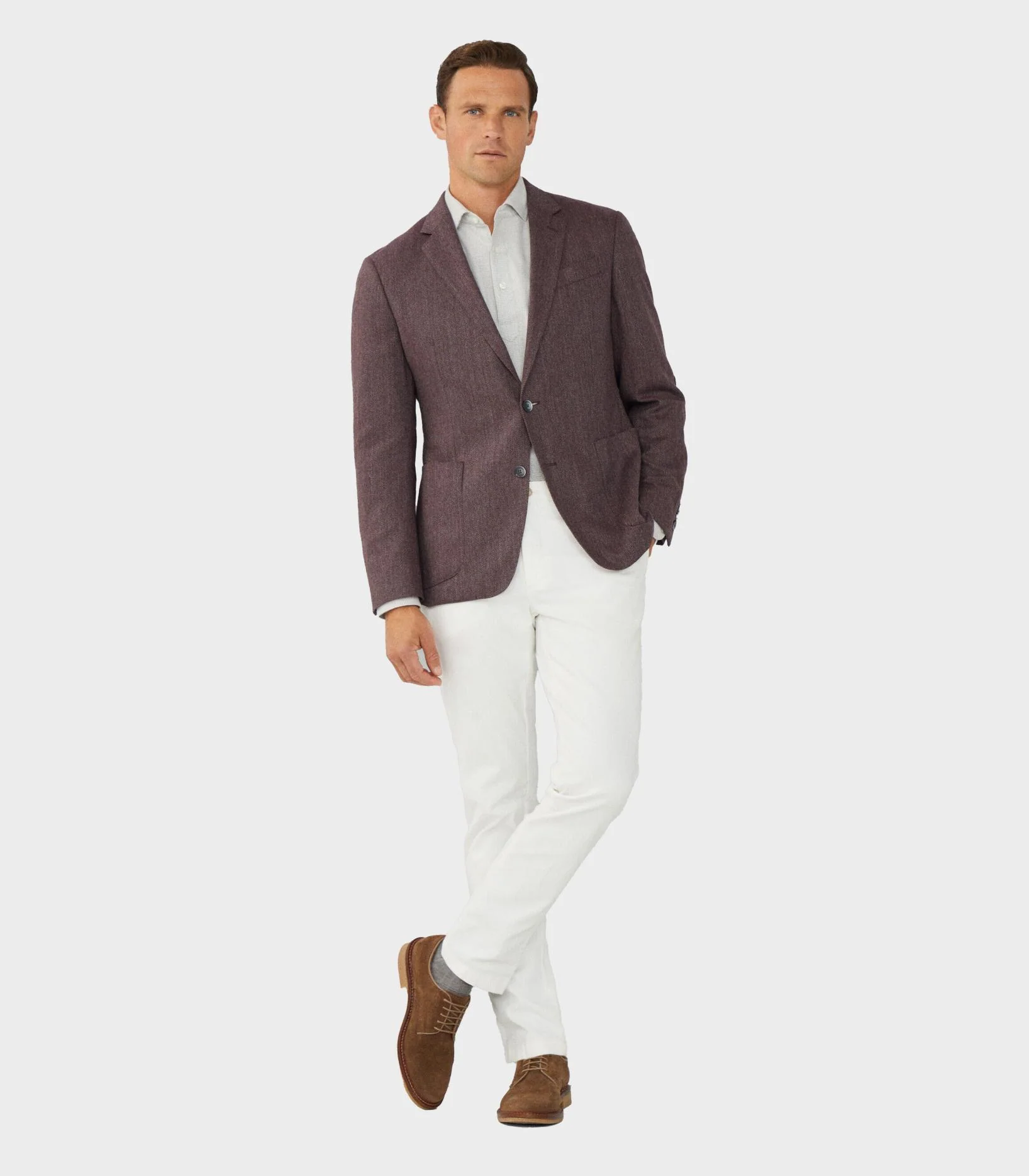Hackett London - Men's Herringbone Wool Blazer - Image 11