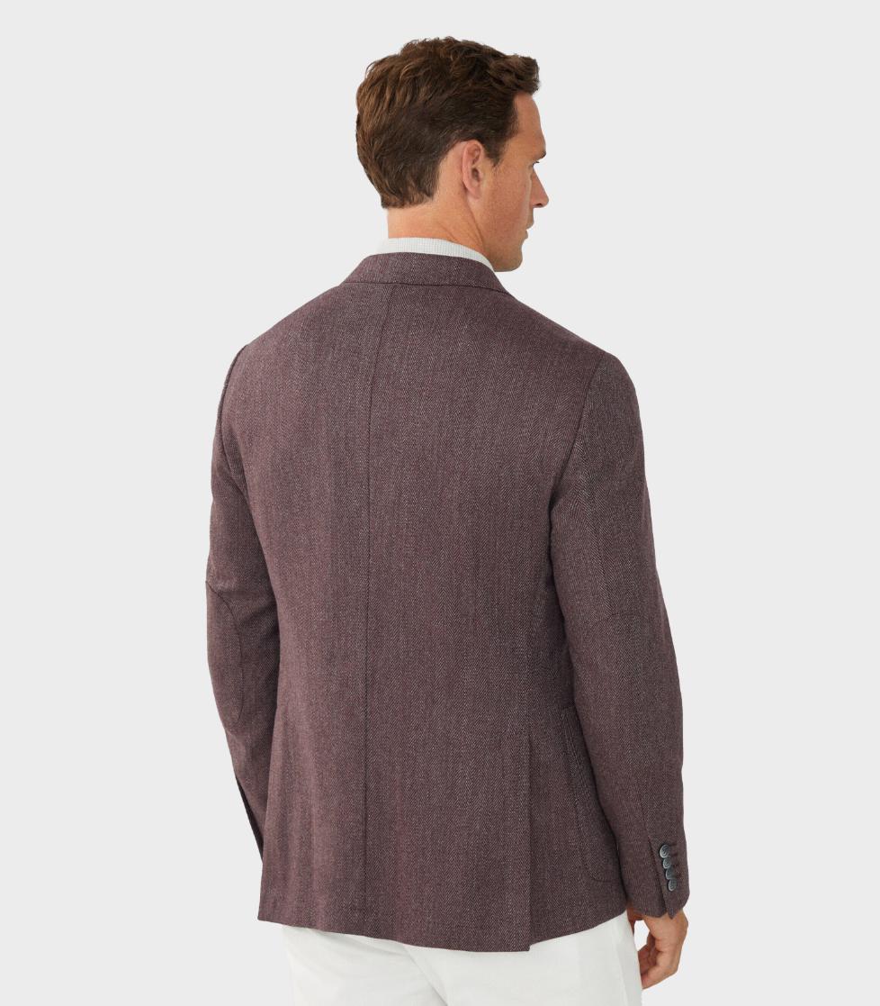 Hackett London - Men's Herringbone Wool Blazer - Image 8