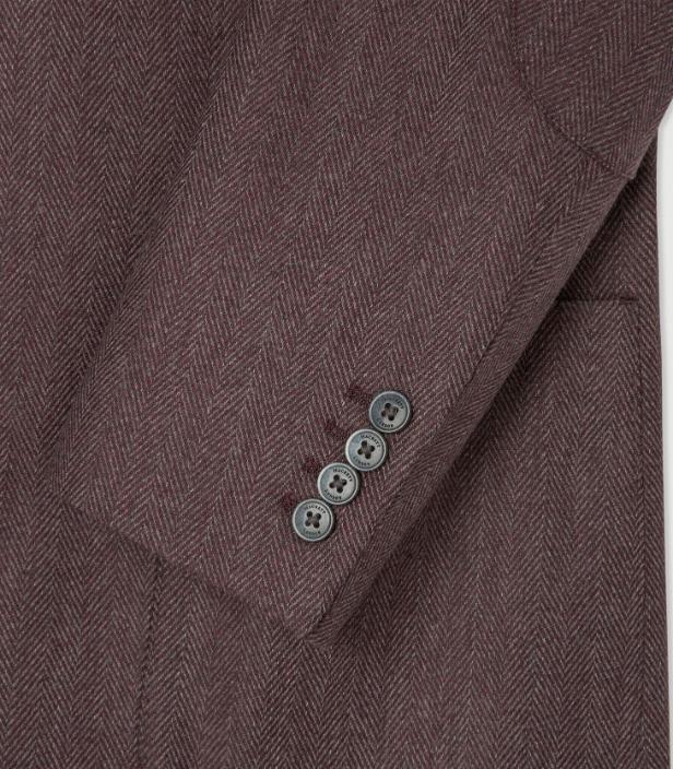 Hackett London - Men's Herringbone Wool Blazer - Image 9