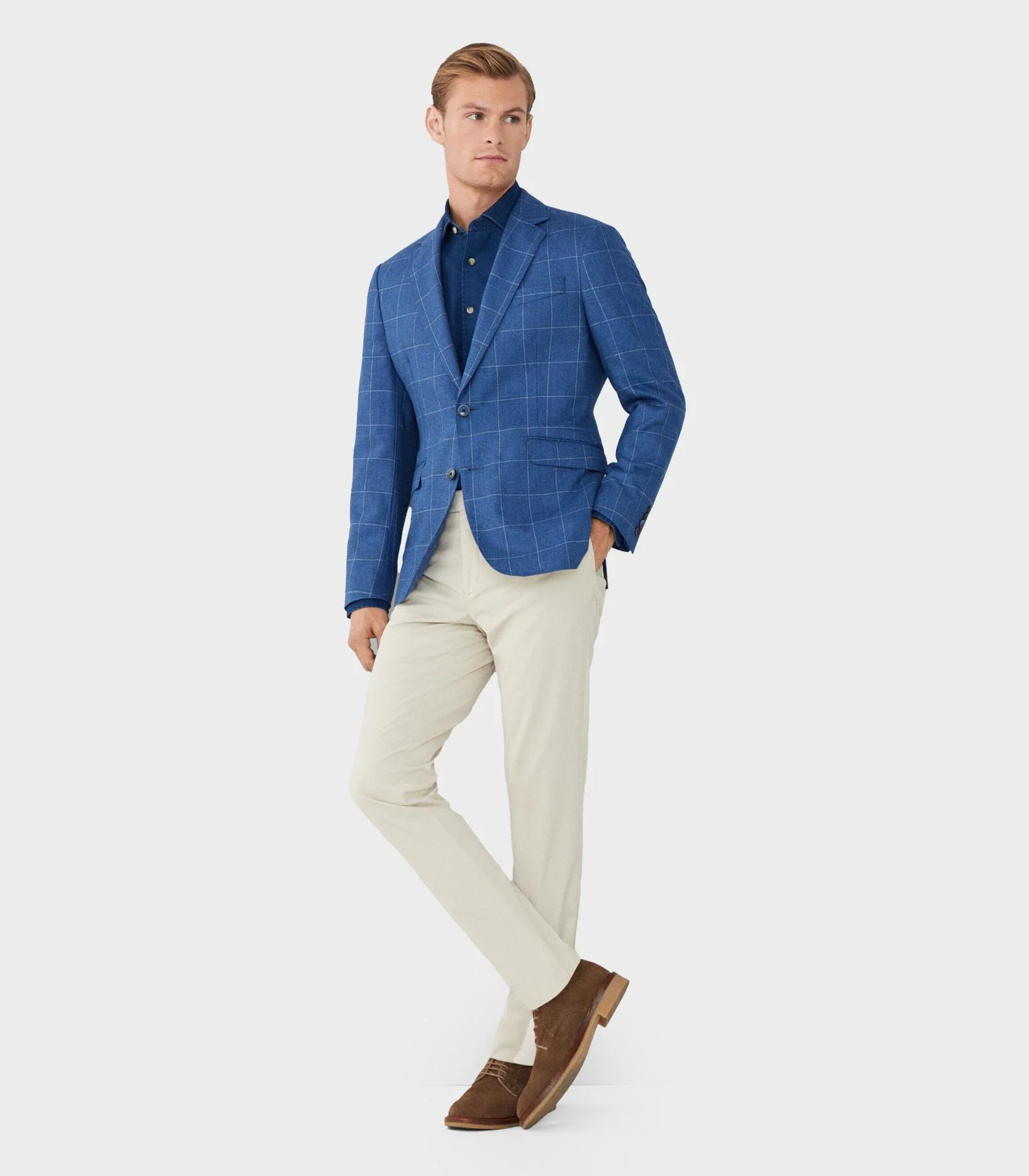 Hackett London - Men's London Mens Fine Windowpane Blazer - Image 2
