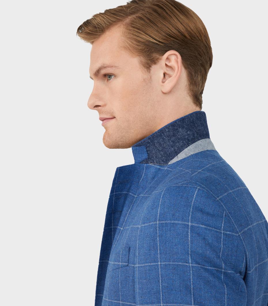 Hackett London - Men's London Mens Fine Windowpane Blazer - Image 6