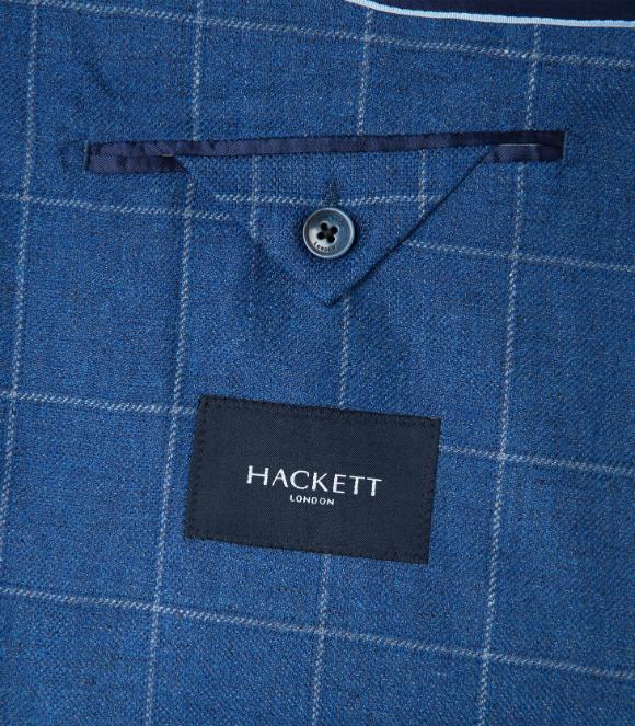 Hackett London - Men's London Mens Fine Windowpane Blazer - Image 9