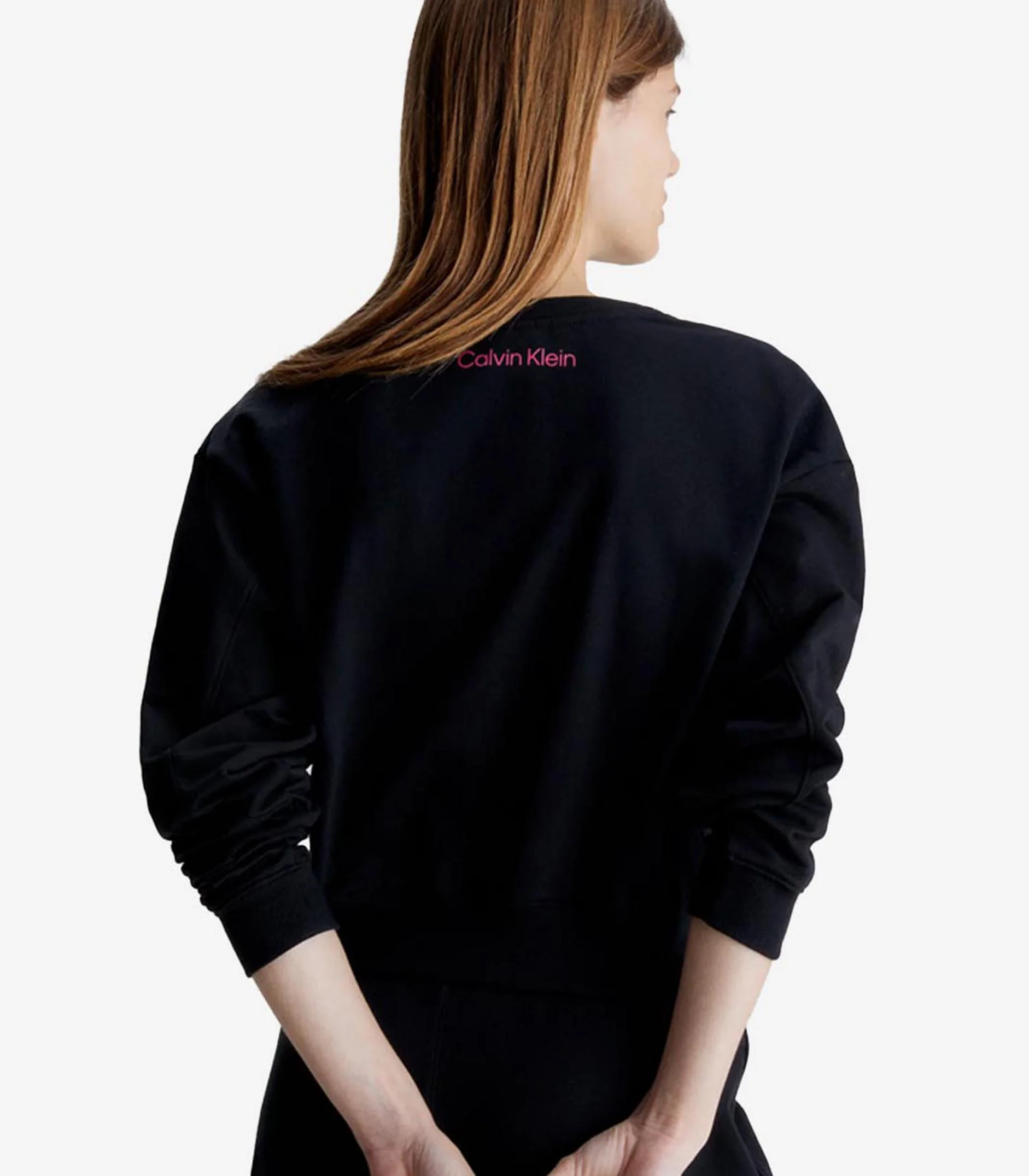 Calvin Klein - Women's Lounge Long Sleeve Cropped Fit Sweatshirt - Image 3