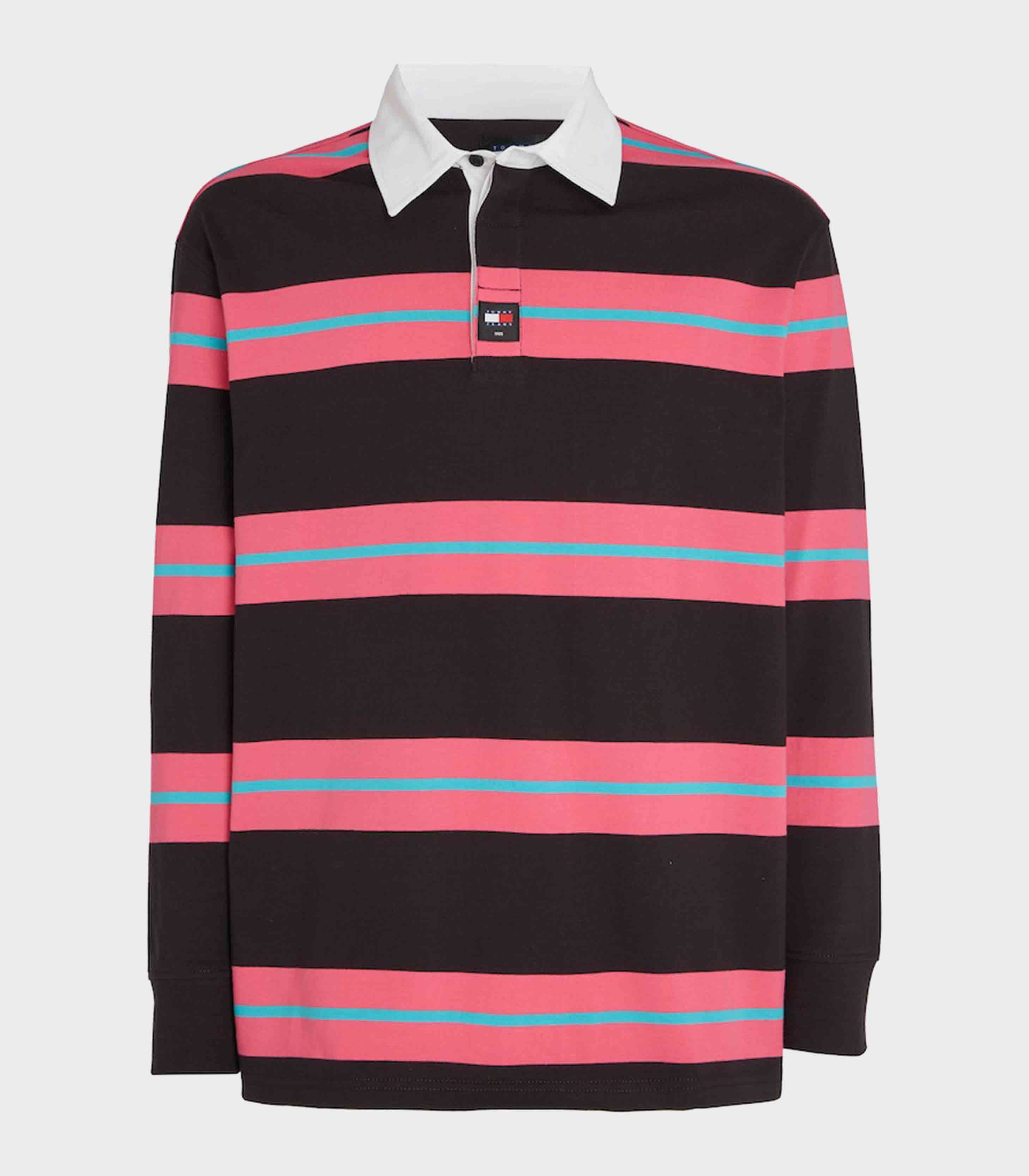 Tommy Hilfiger Jeans - Men's Rugby Stripe Casual Long Sleeve Polo - Image 2