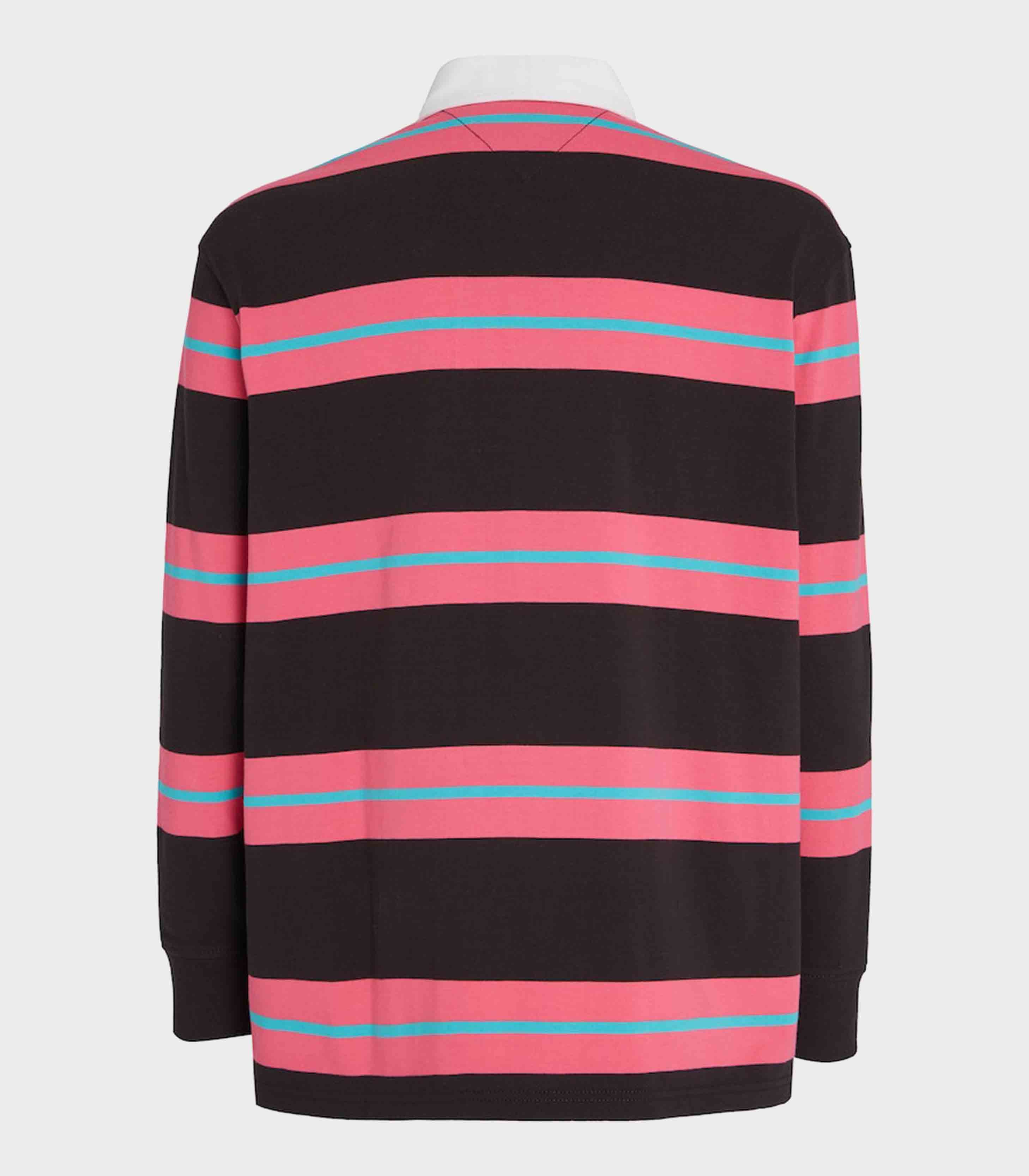 Tommy Hilfiger Jeans - Men's Rugby Stripe Casual Long Sleeve Polo - Image 9