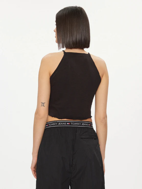 Tommy Hilfiger Jeans - Women's Cropped Ruche Racer Script Top - Image 2