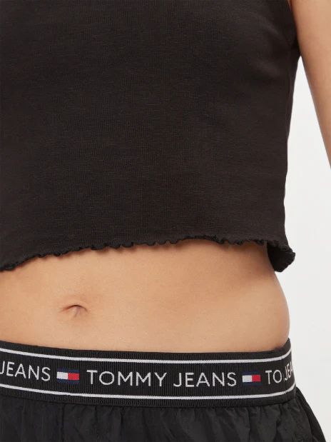 Tommy Hilfiger Jeans - Women's Cropped Ruche Racer Script Top - Image 4