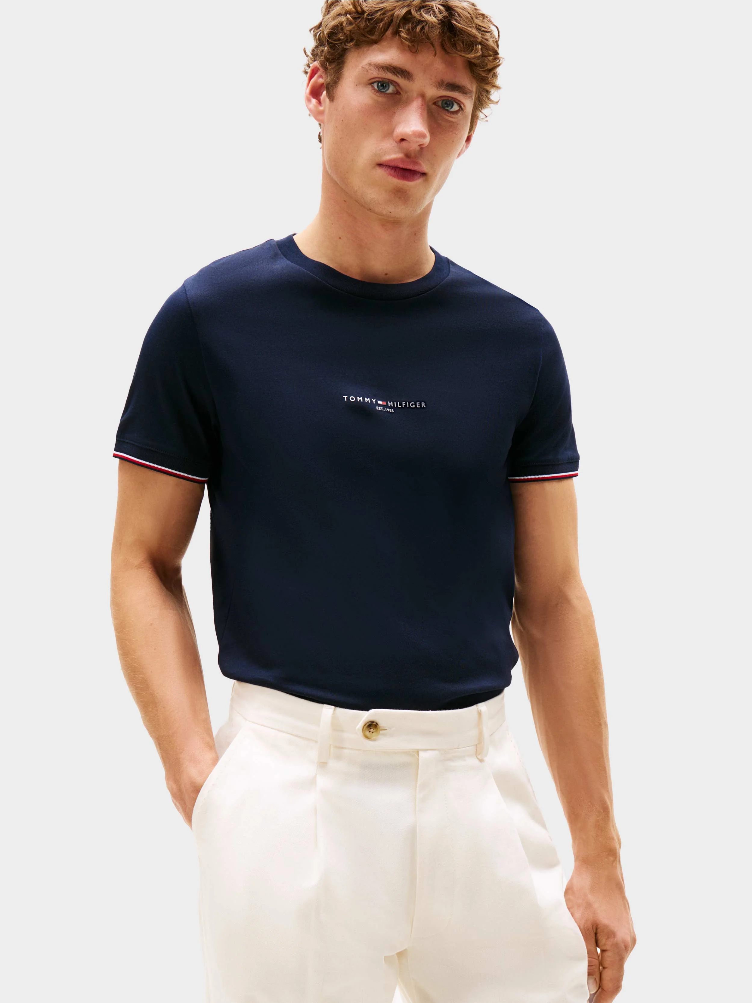 Tommy Hilfiger - Men's Tipped Slim Crew T-Shirt - Image 4