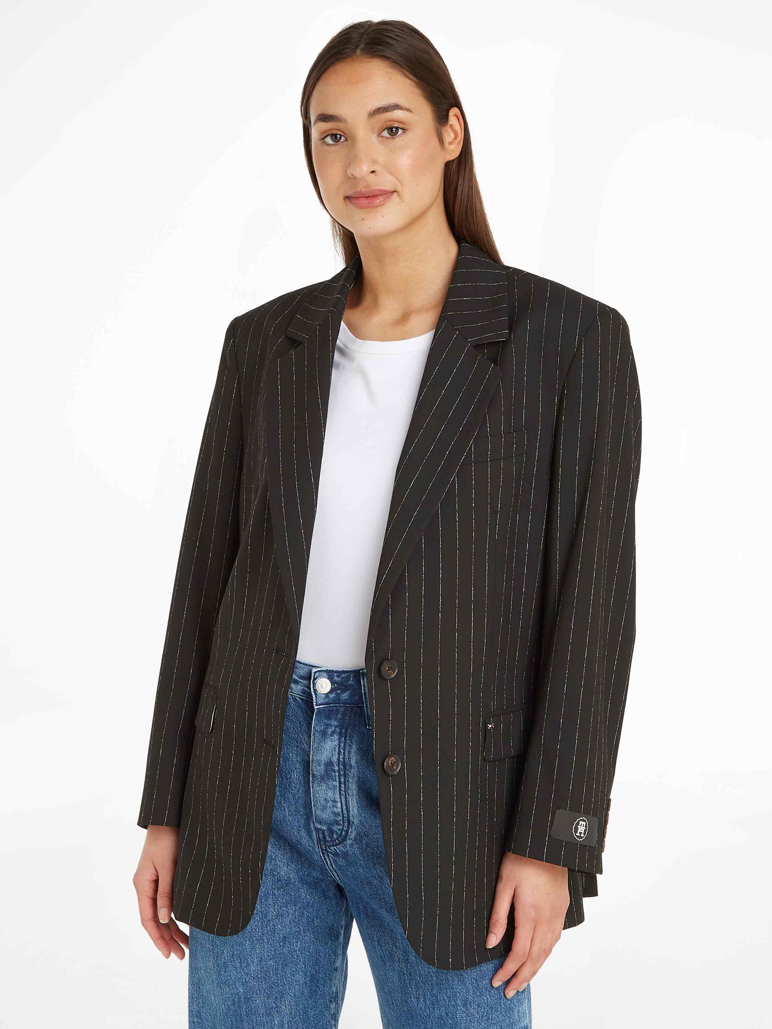 Tommy Hilfiger - Women's Oversized Prep Pinstripe Blazer - Image 2