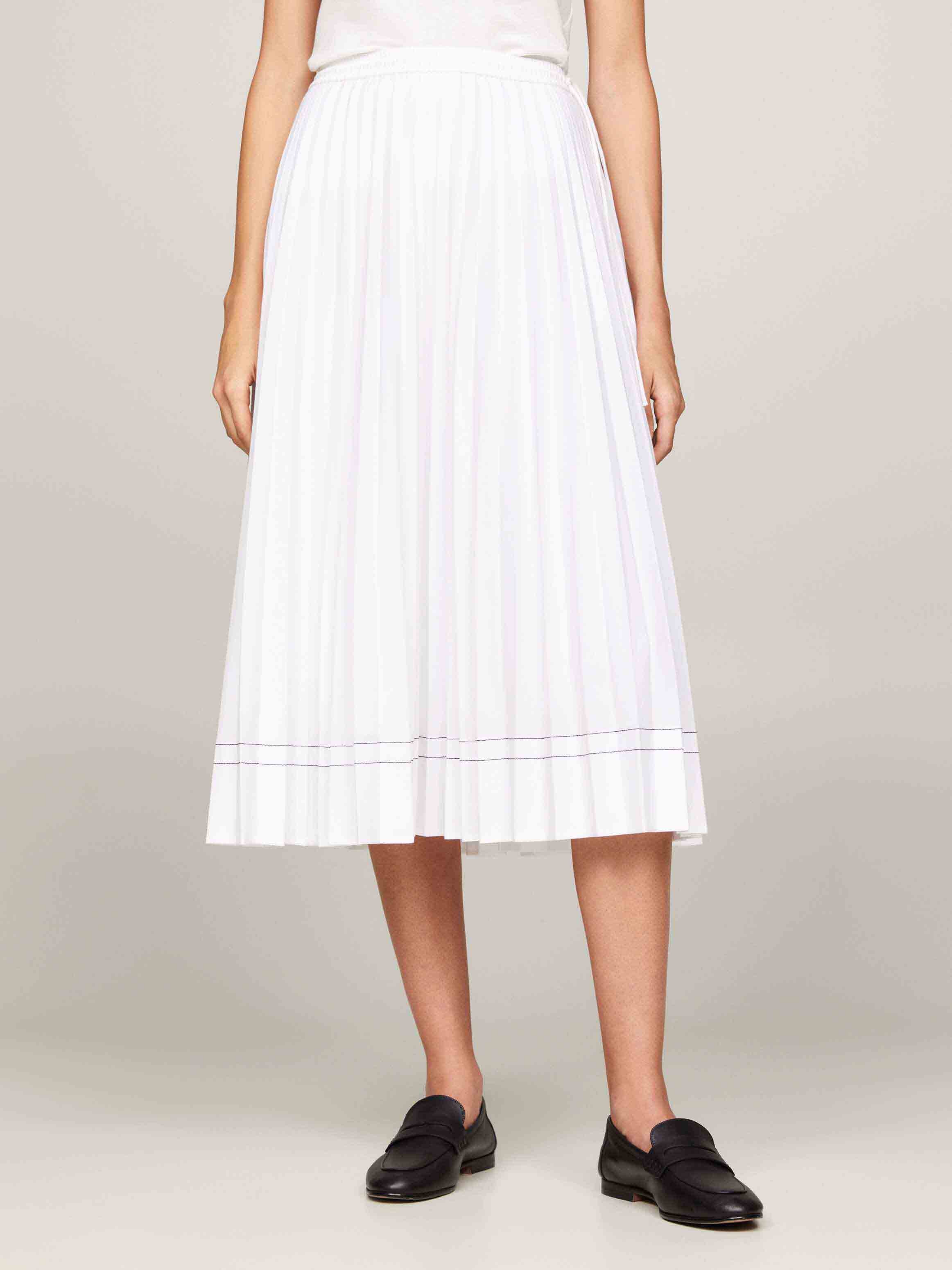 Tommy Hilfiger – Pleated Flared Midi Skirt - Image 3