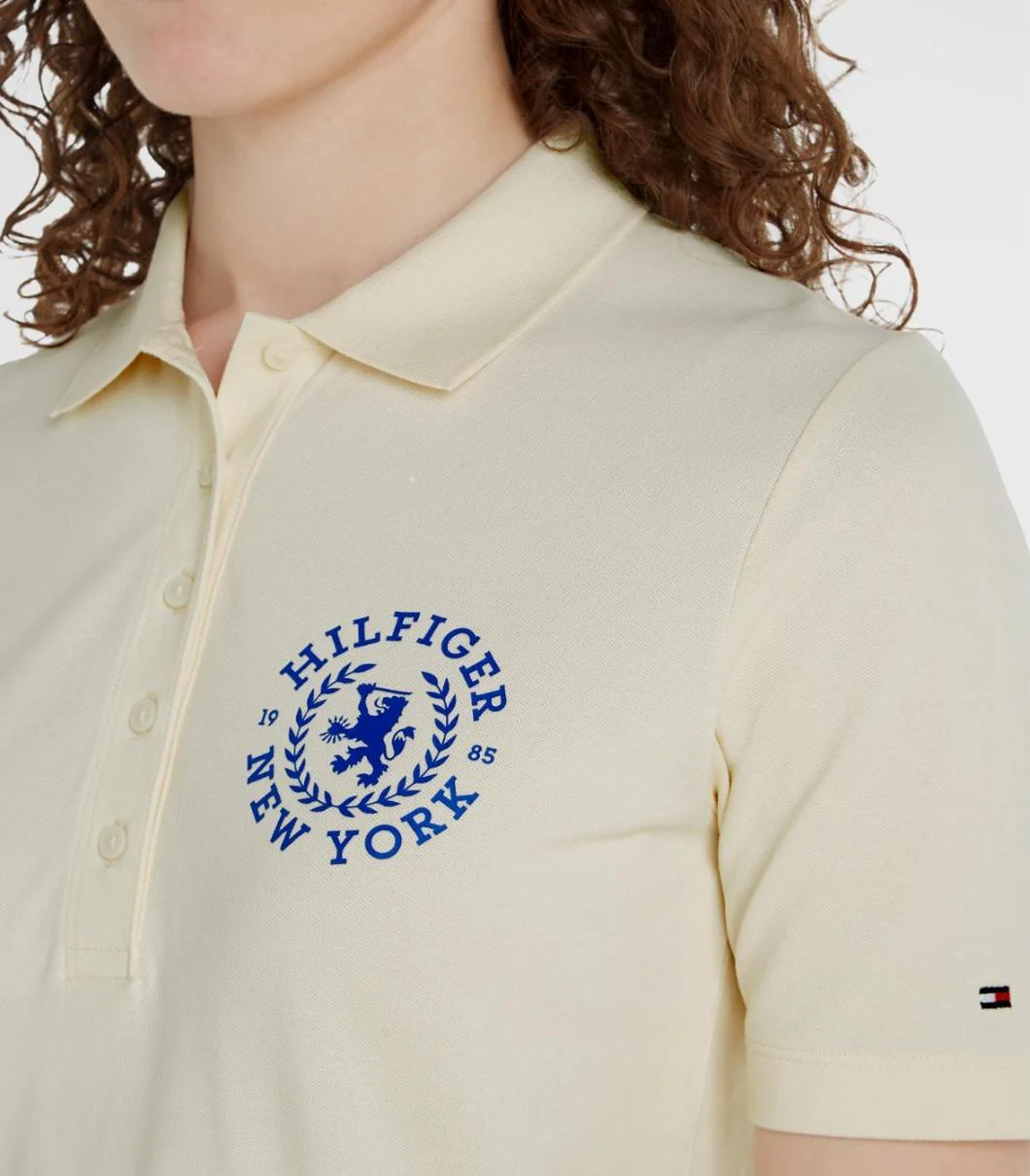 Tommy Hilfiger - Women's Regular Fit Crest Embroidery Polo T-Shirt - Image 4