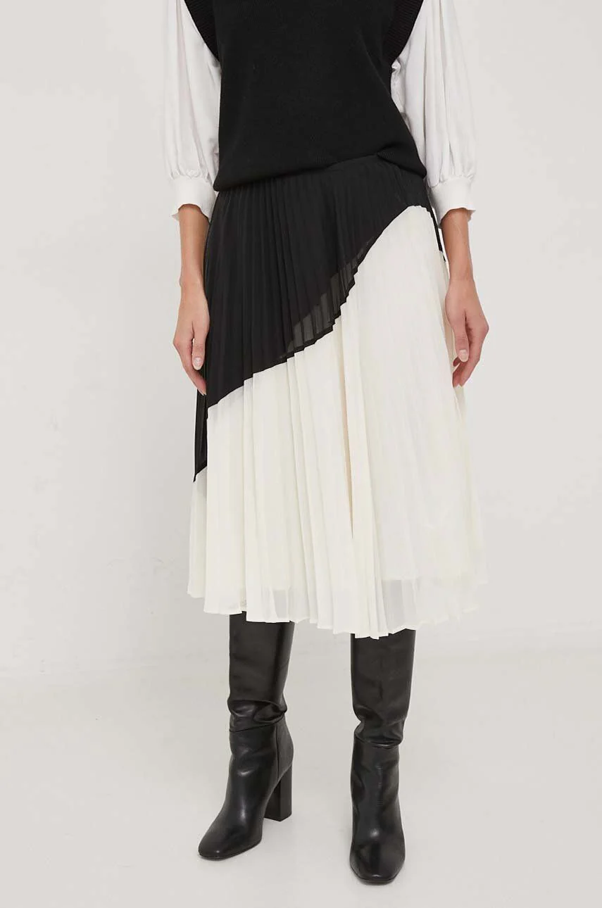 Tommy Hilfiger - Viscose Blocked Midi Skirt Relaxed Fit - Image 4