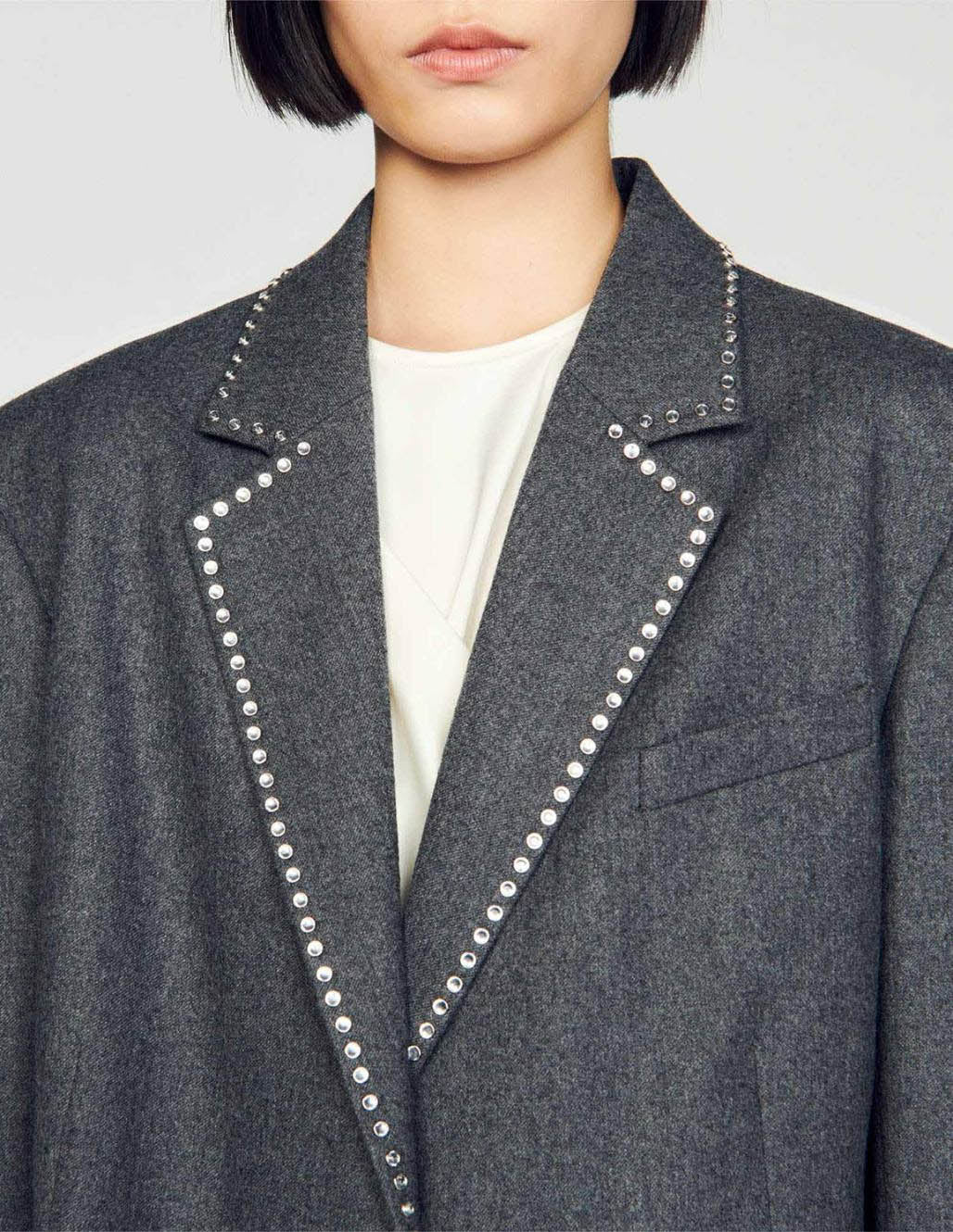SANDRO - Rhinestone Suit Jacket - Image 8