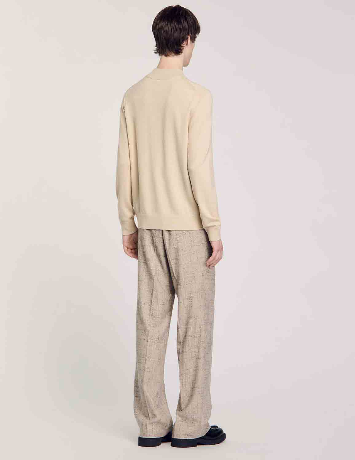 SANDRO - Men's Regular Fit High Neck Wool Sweater - Image 3