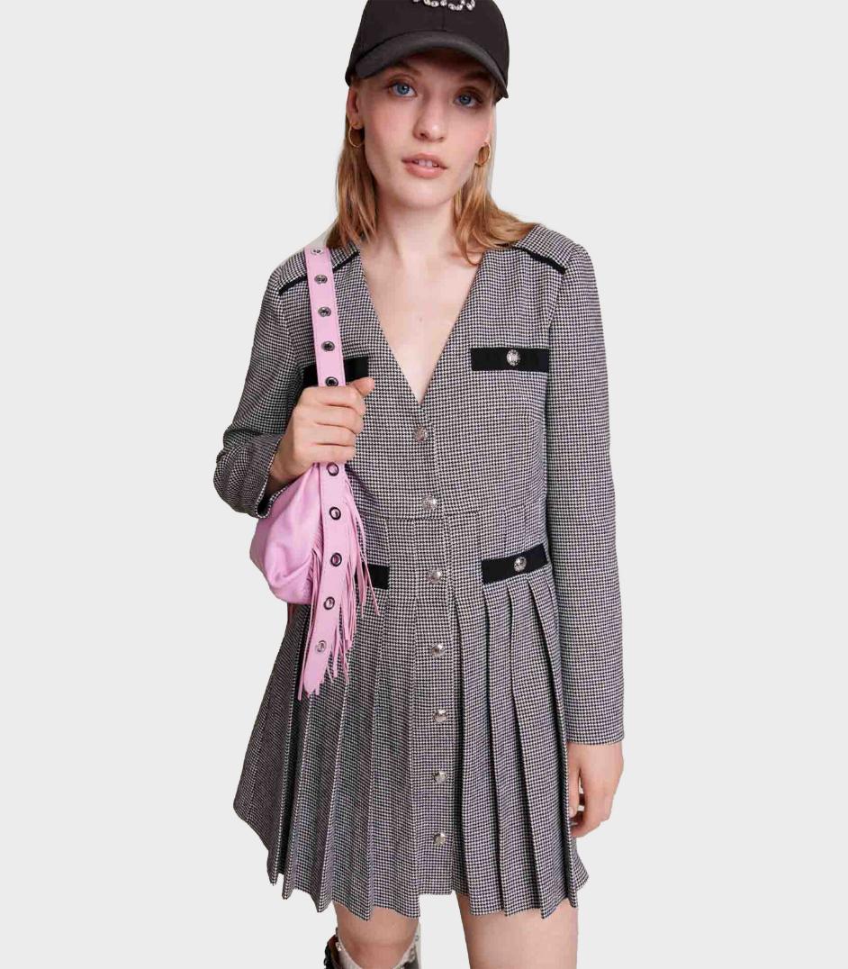 Maje - Short Pleated Dress - Image 7
