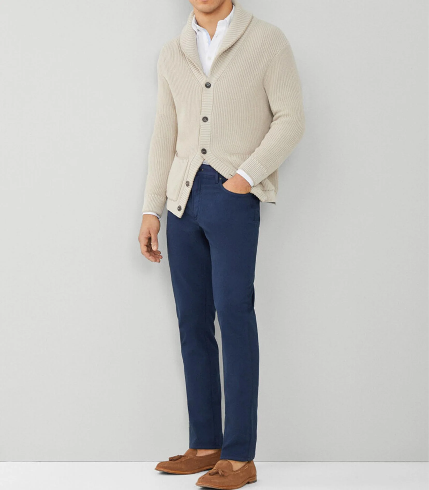 Hackett London - Men's Slim Fit Trinity Trousers - Image 9