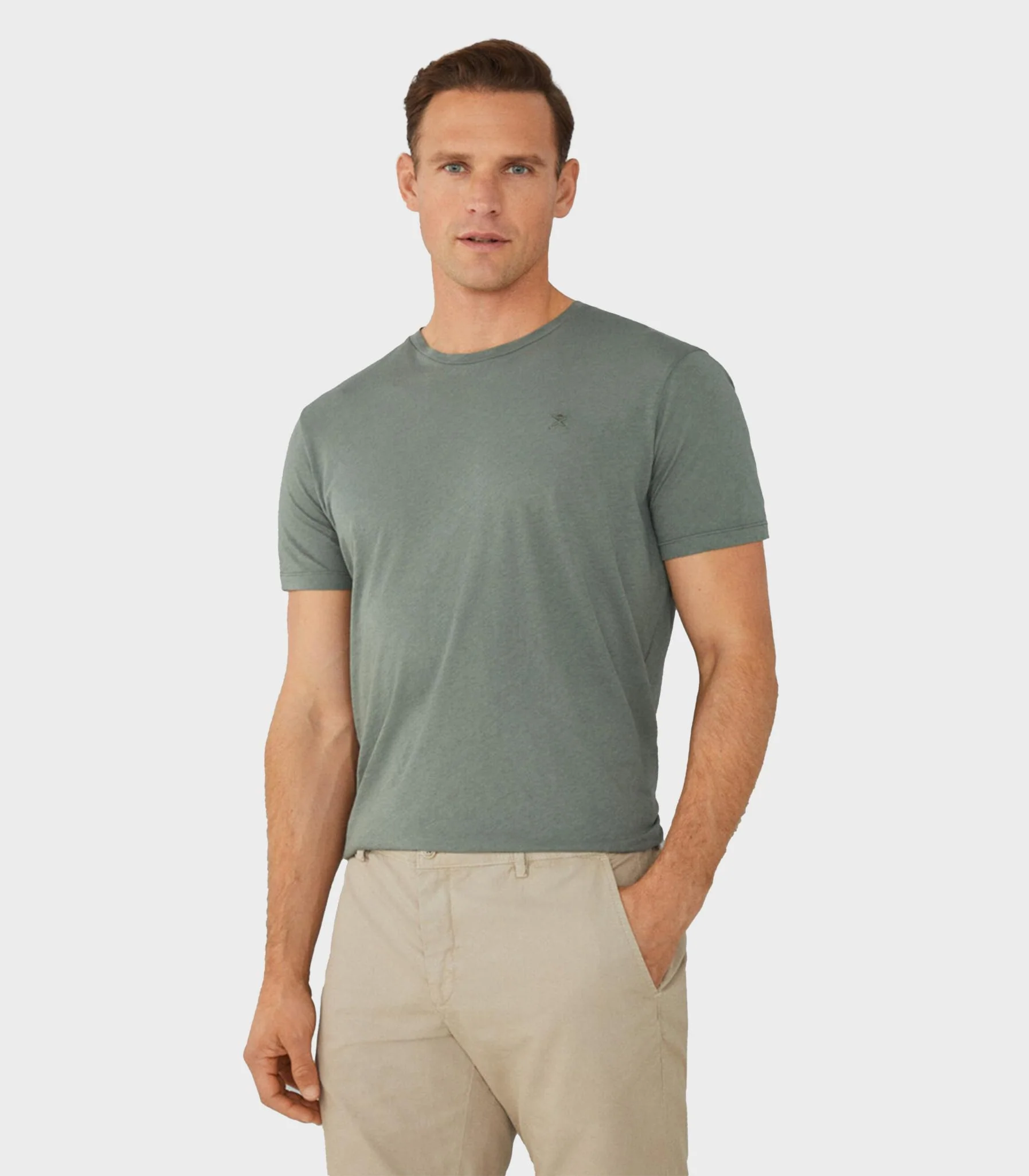 Hackett London - Men's Classic Fit Dyed T-Shirt - Image 8