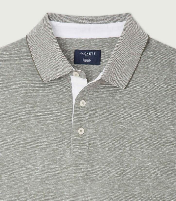 Hackett London - Men's Classic Fit Fil A Fil Polo - Image 15
