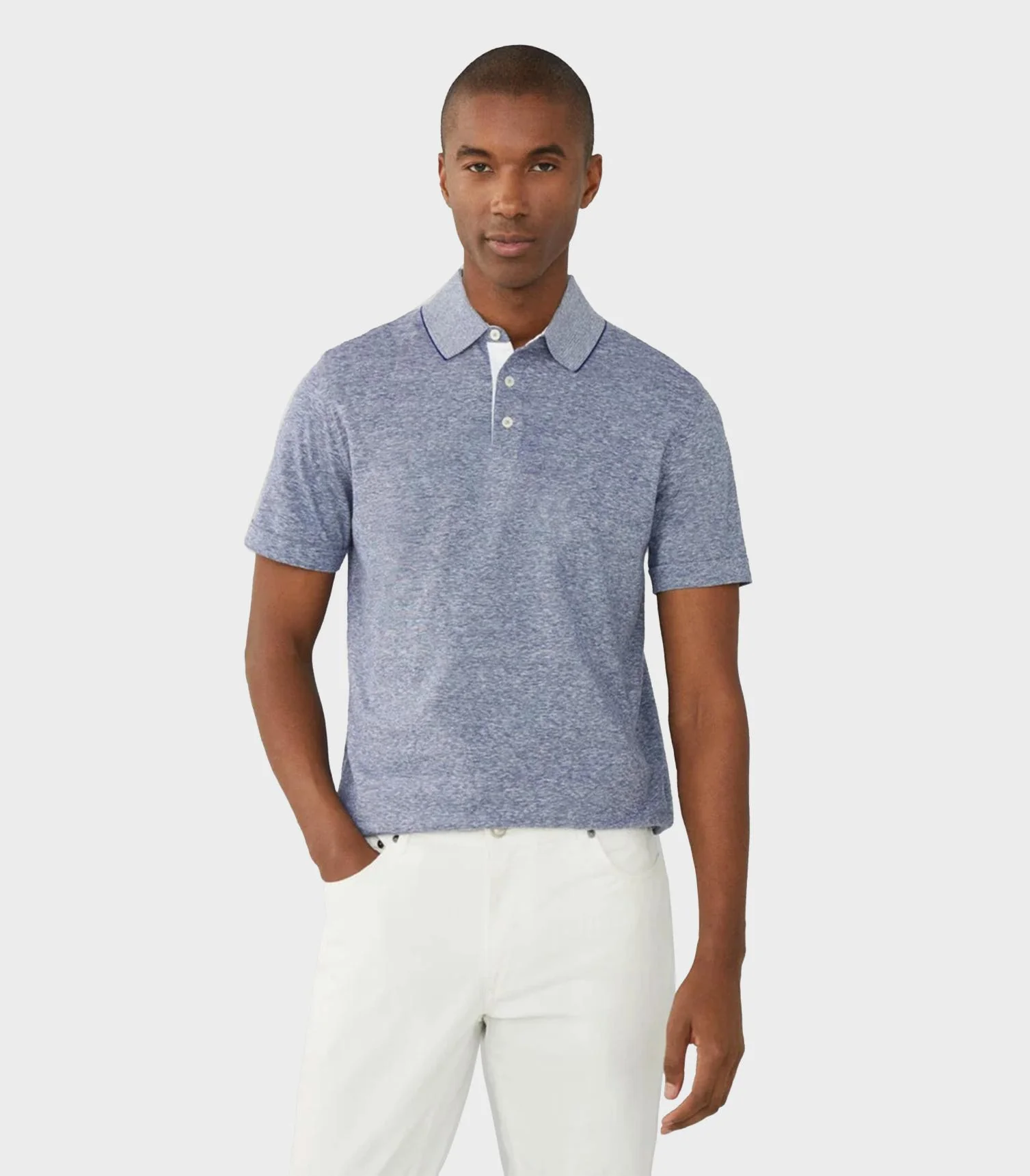 Hackett London - Men's Classic Fit Fil A Fil Polo - Image 6