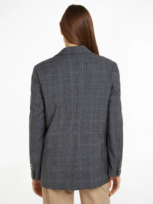 Tommy Hilfiger - Women's Plaid Print Button-Down Blazer - Image 3