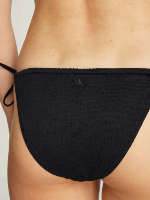 Calvin Klein - Monogram Texture Tie Side Bikini Bottoms - Image 4