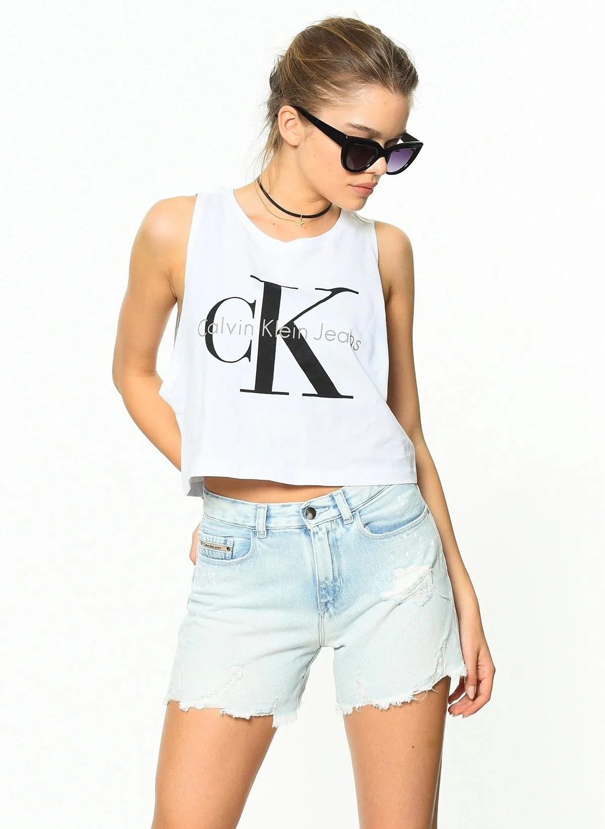 Calvin Klein Jeans - cut off midi short - women - Image 2