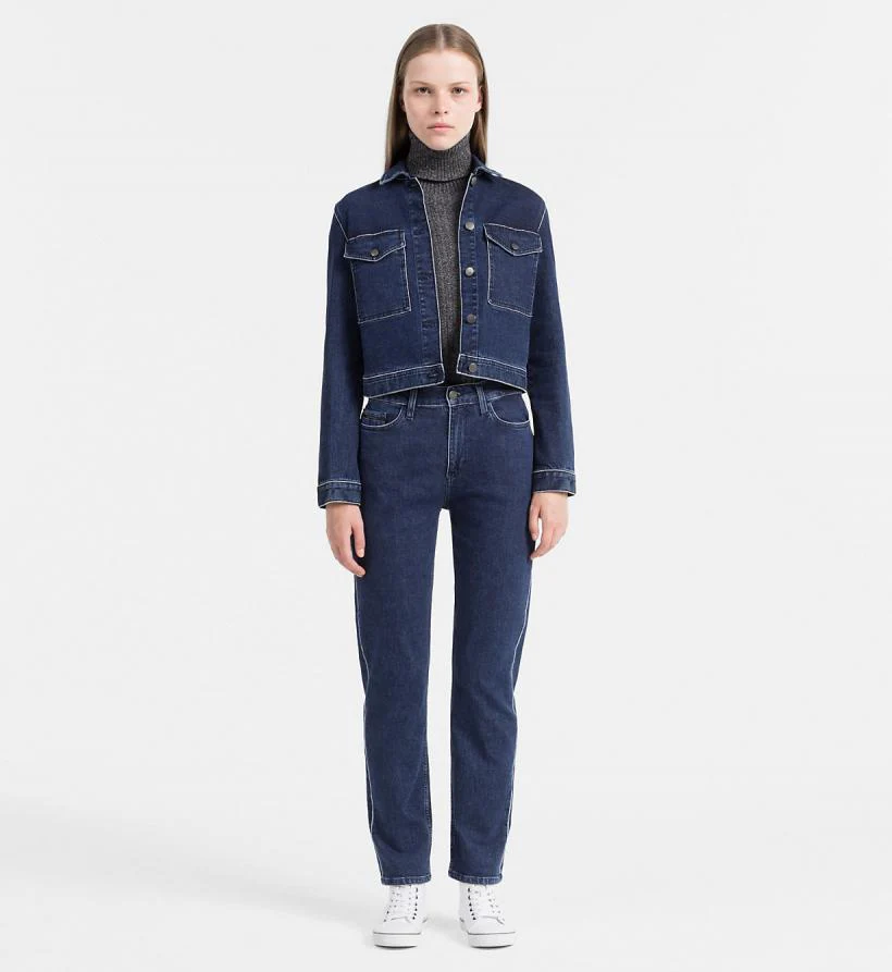 Calvin Klein Jeans - High Rise Straight Ankle - Tipped Blue - Image 3