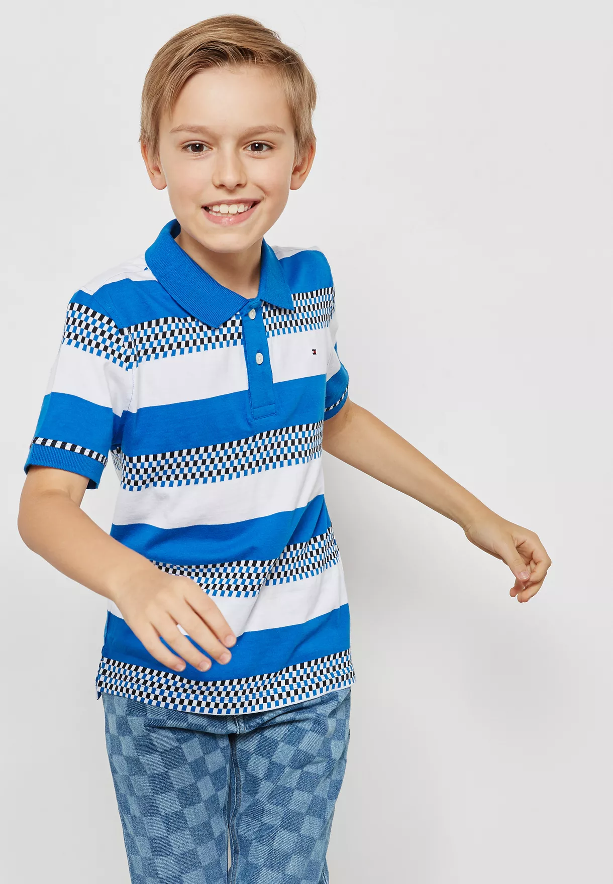 Tommy Hilfiger - Boys' Bright Checkerboard Polo Regular Fit - Image 3